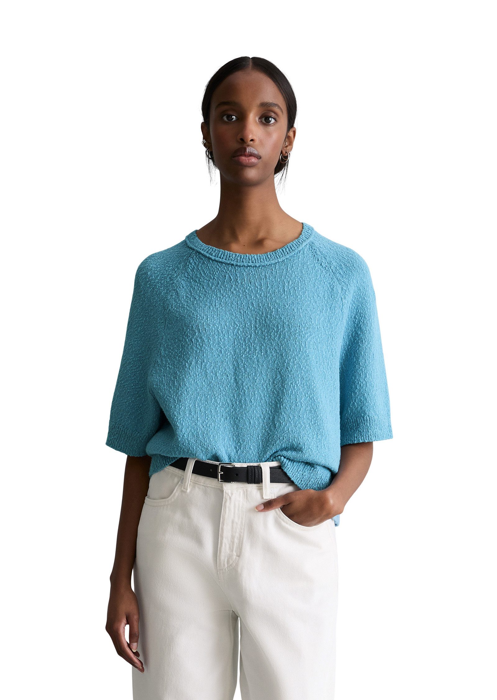 Marc O'Polo DENIM Strickpullover aus Cotton Slub Garn