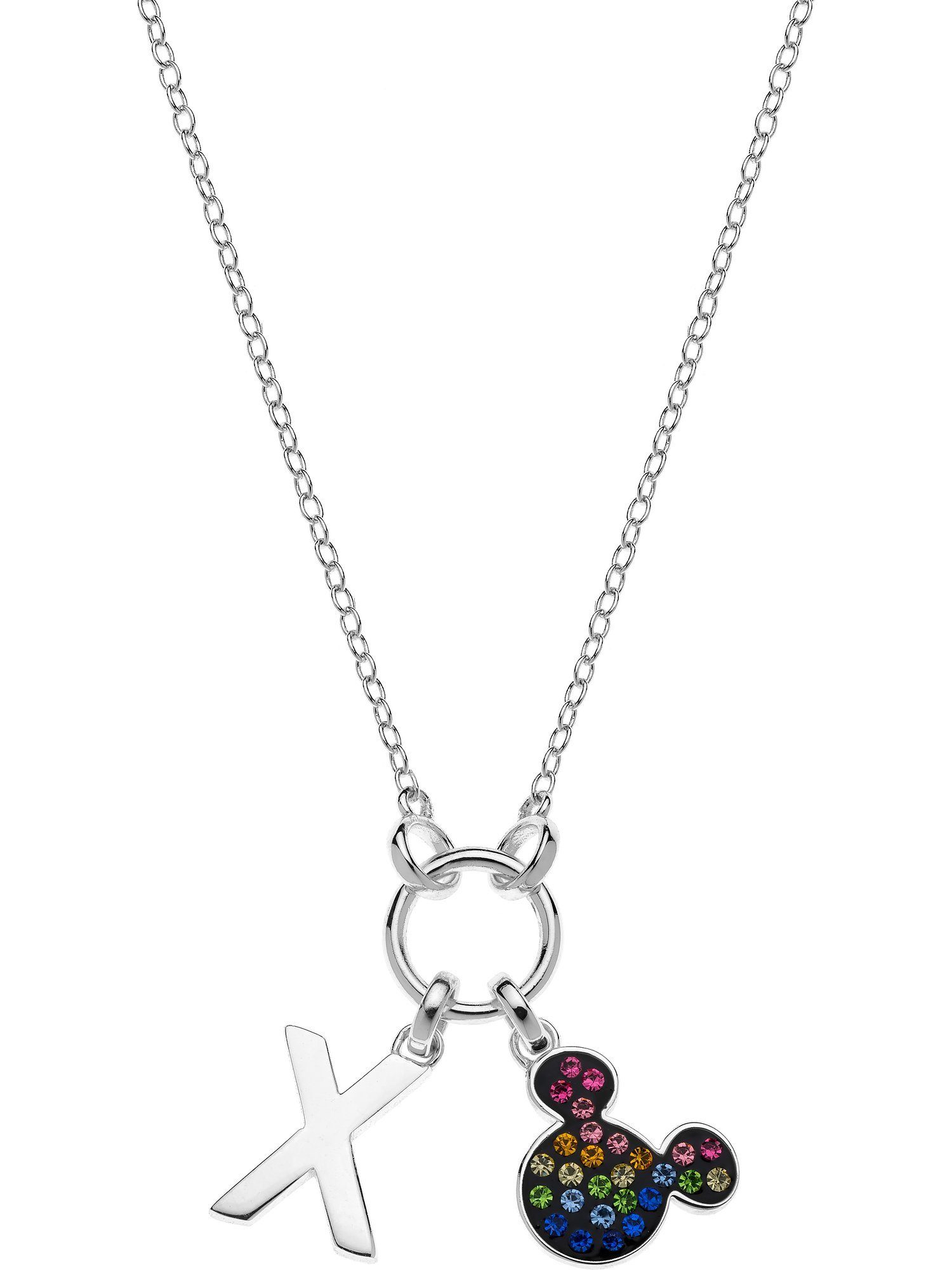 DISNEY Jewelry Collier Kristall X 925er Mädchen-Kinderkette Disney Silber