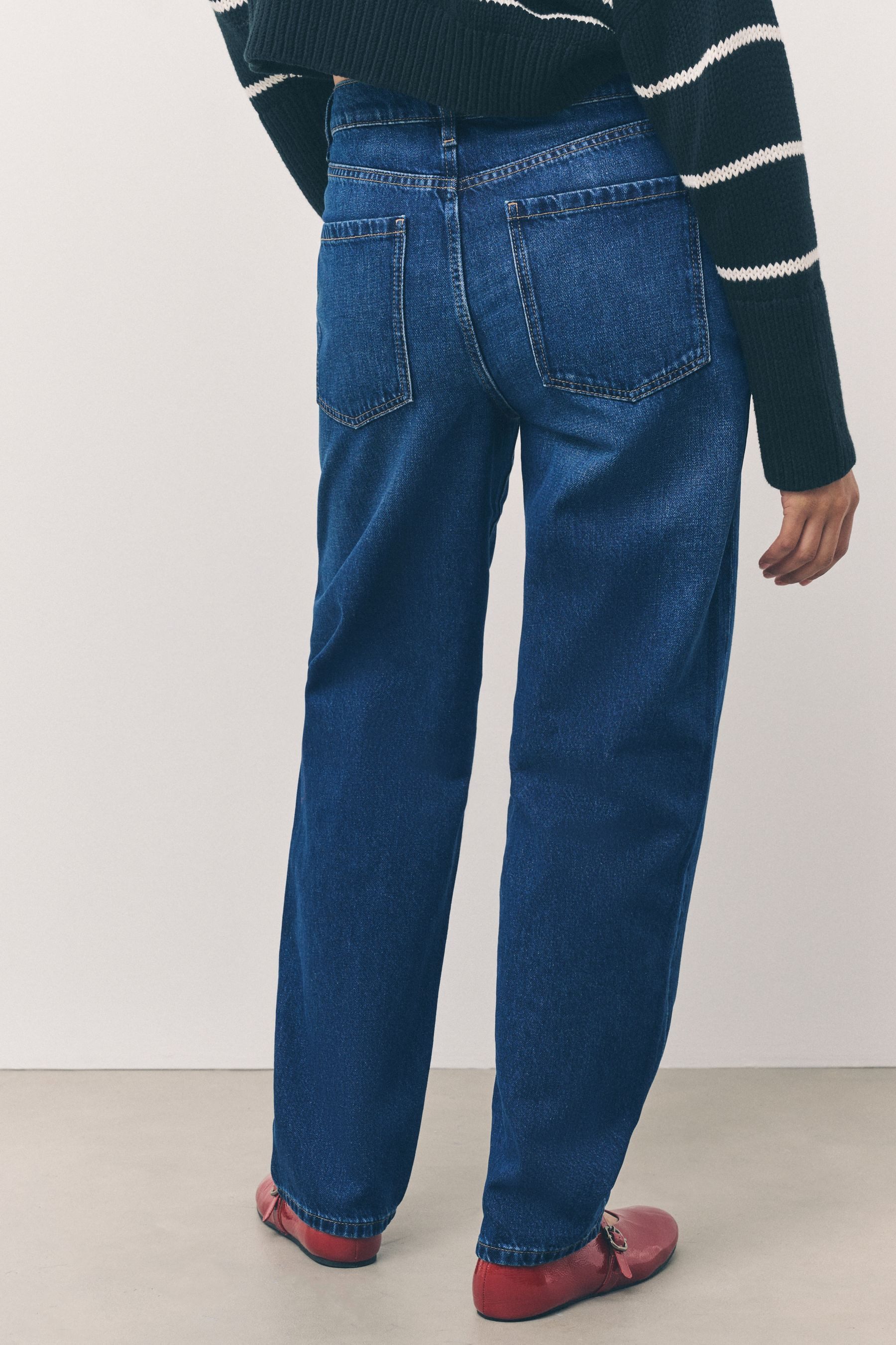 Next Weite Jeans Jeans mit Barrel-Leg aus 100 % Baumwolle (1-tlg)