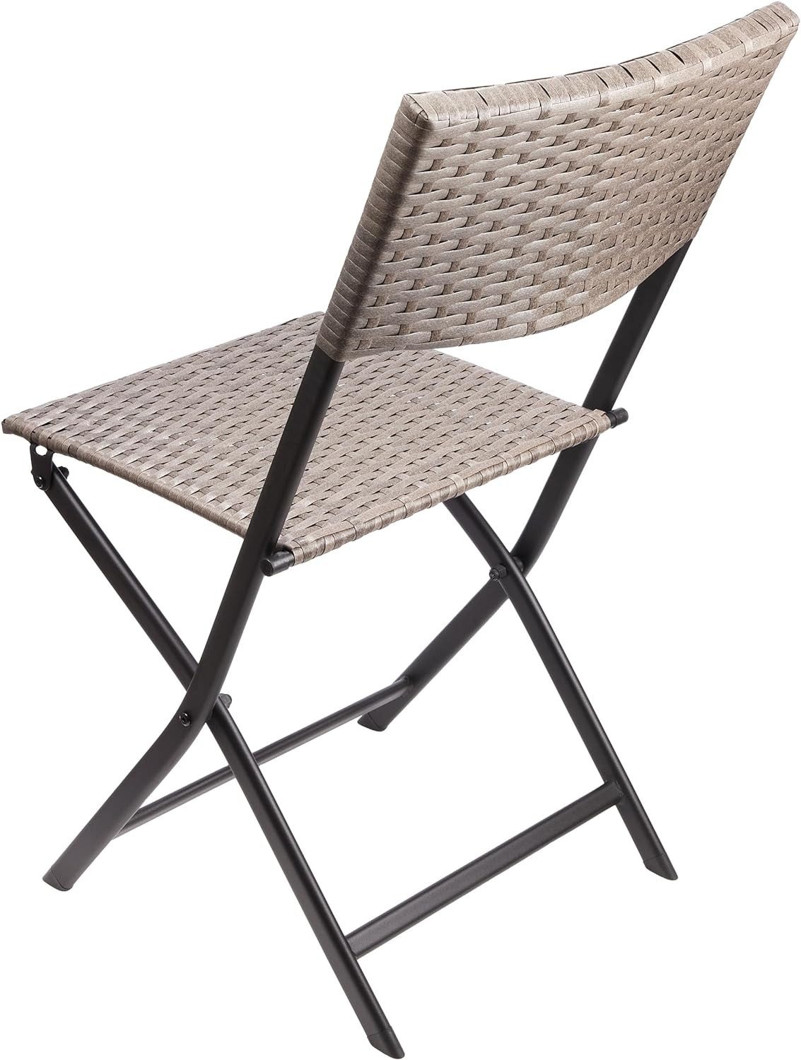 BRUBAKER Campingstuhl Toskana - Polyrattan Klappstuhl wetterfest und robust (Balkonstuhl klappbar, 2 St), Camping Stuhl für Garten Balkon Terrasse - Gartenstuhl – Bild 5 von 5
