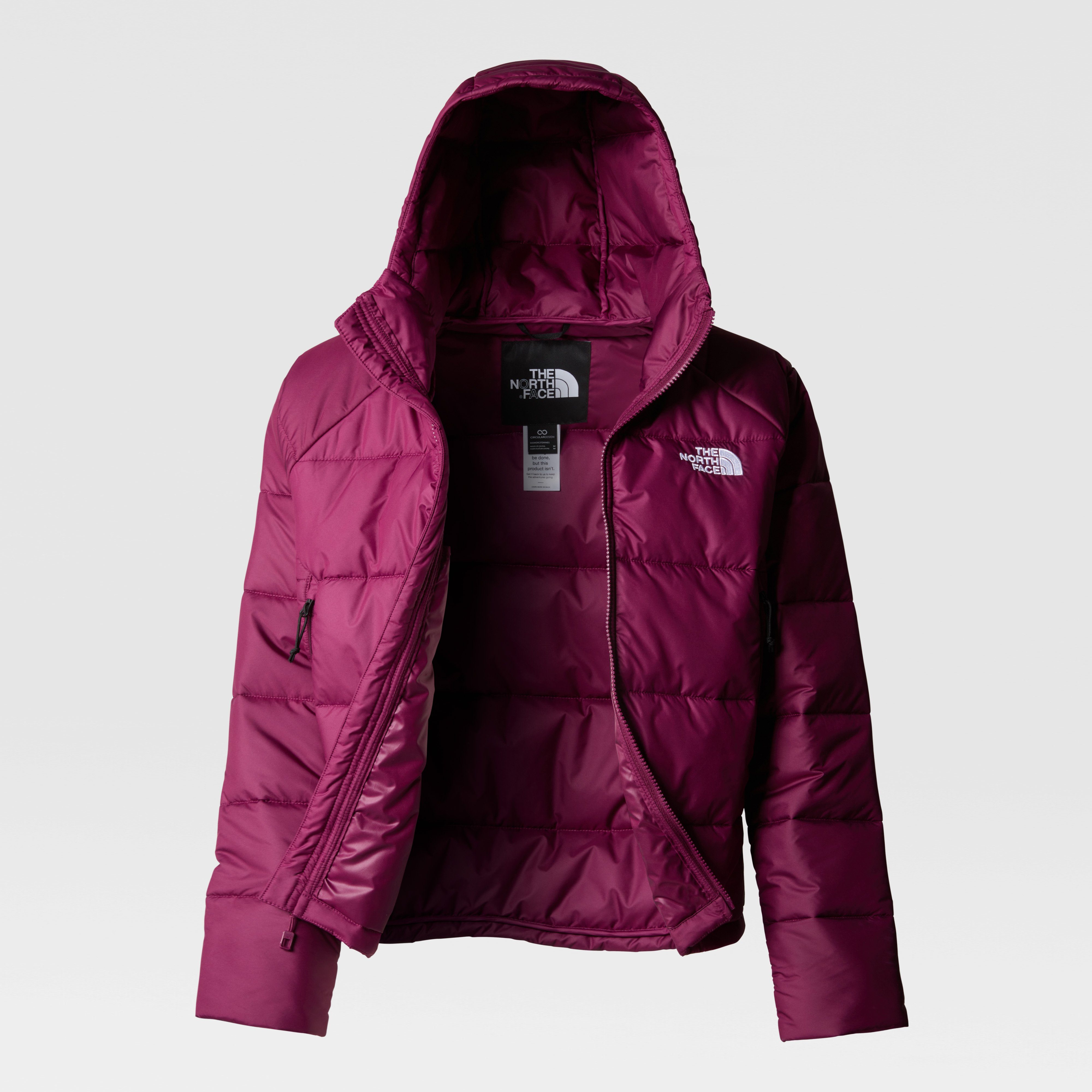 The North Face Funktionsjacke SYNTHETIC Logodruck red W HYALITE HOODIE mit
