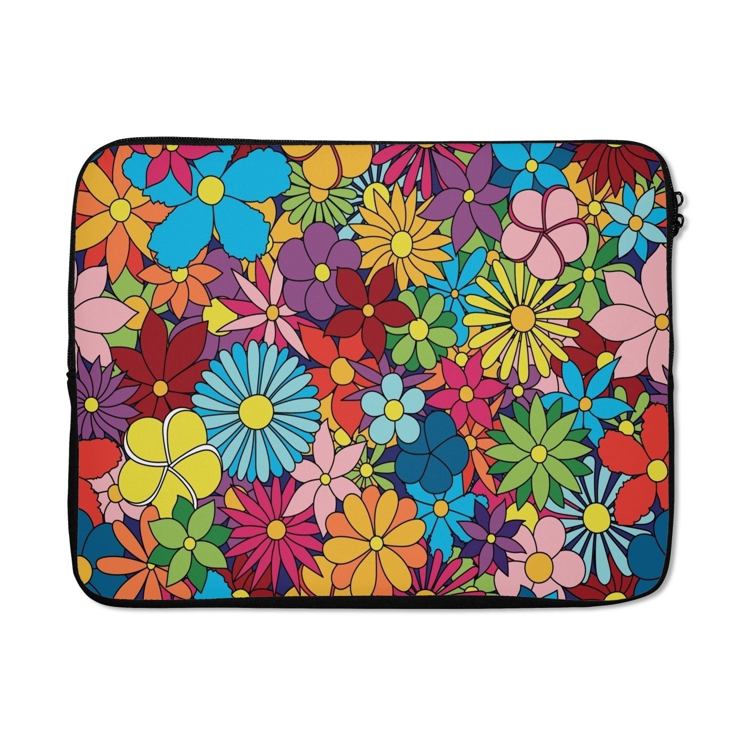 MuchoWow Laptop-Hülle Flower-Power-Blumenmeer 14 Zoll, Schutzhülle für Laptop, Schutz gegen Kratzern, Laptoptasche