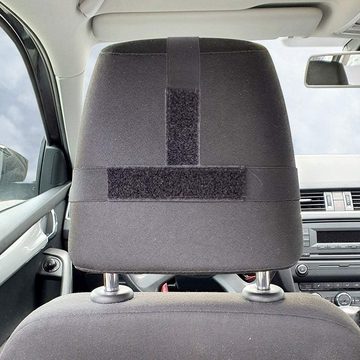LANCO Automotive Auto-Rückenlehnenschutz Husten- und Spuck-Schutzwand, [120 x 120 x 80cm, Klettverschluss Halterung für die Kopfstützen]