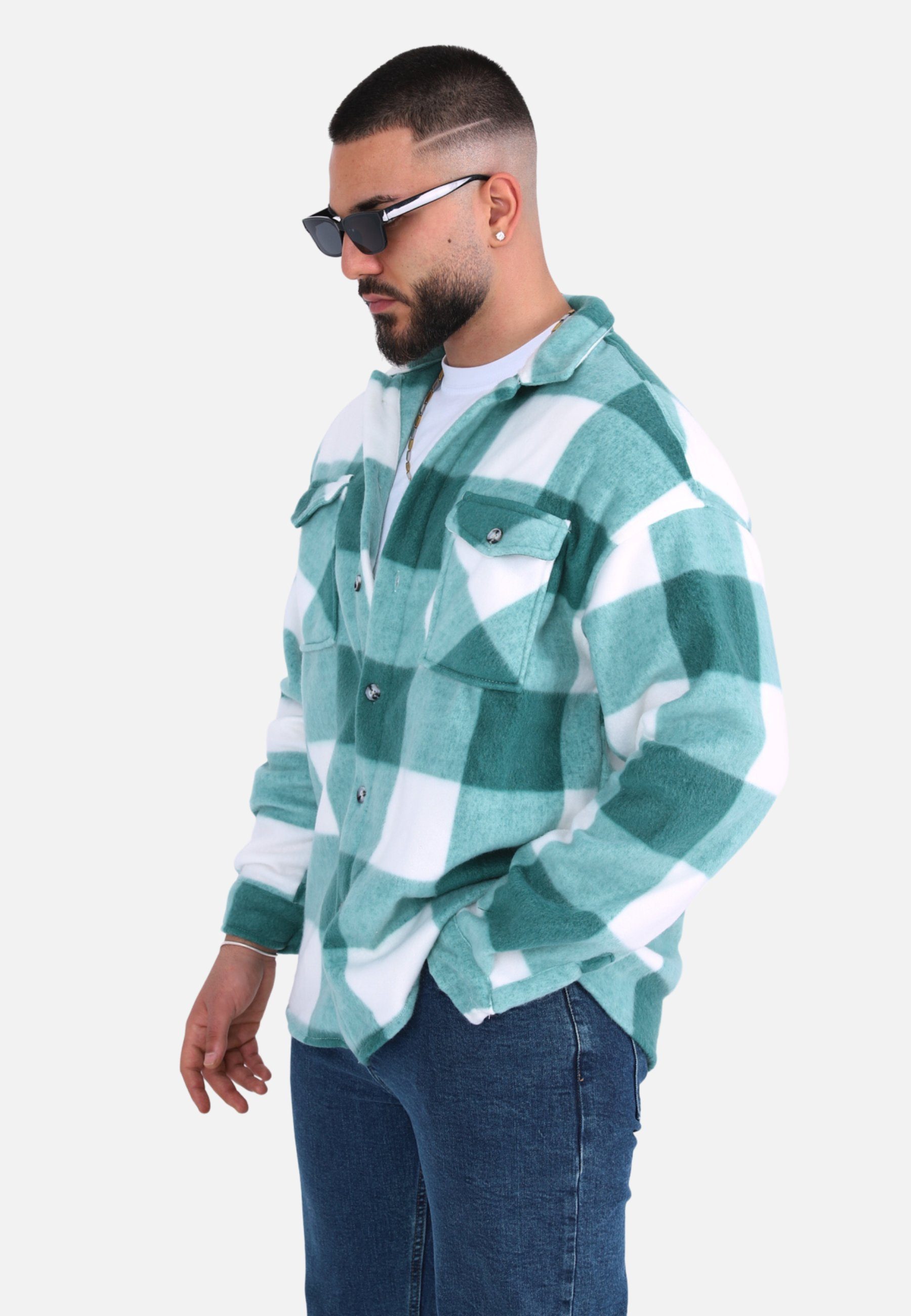 COFI Casuals Hemdjacke Herren Fleece Hemdjacke günstig online kaufen