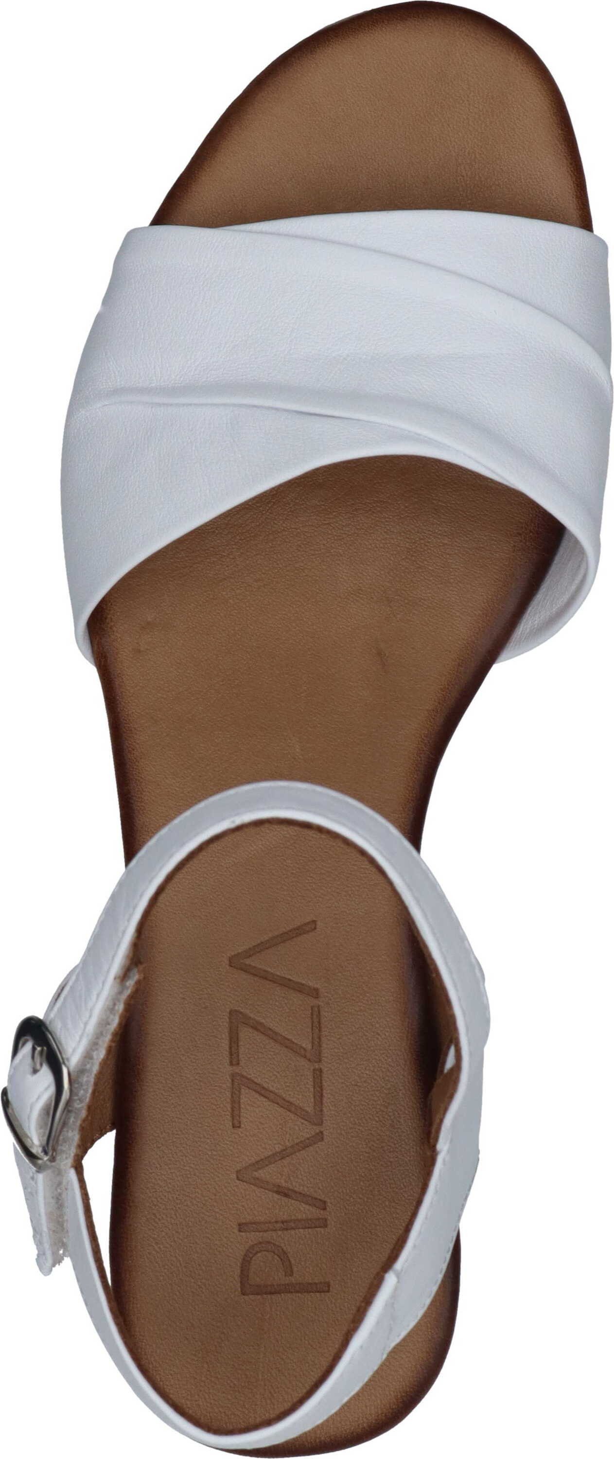 Sandalette Leder Piazza Sandalen echtem aus weiß