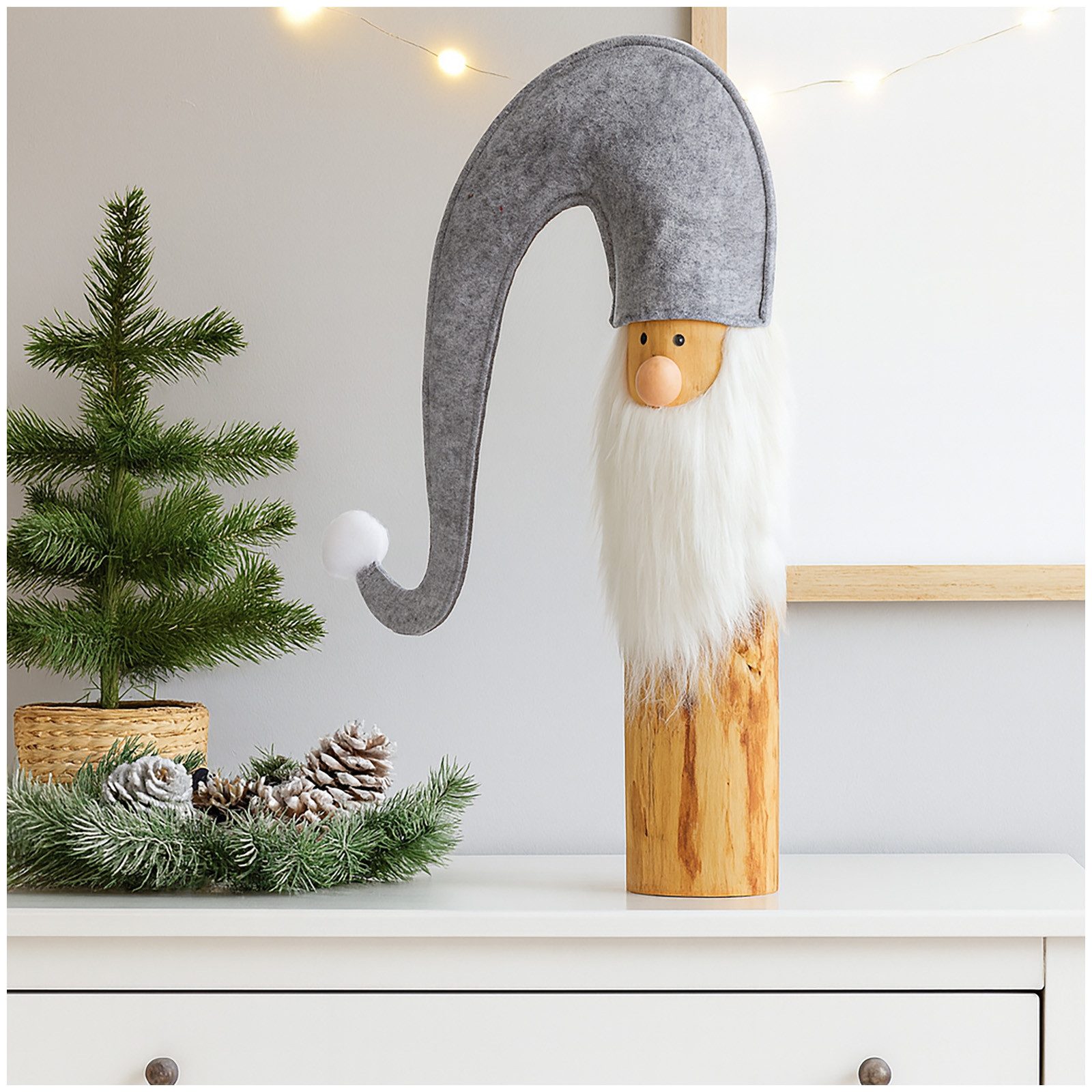 HTI-Living Weihnachtsfigur stehender Filzwichtel Höhe 58 günstig online kaufen
