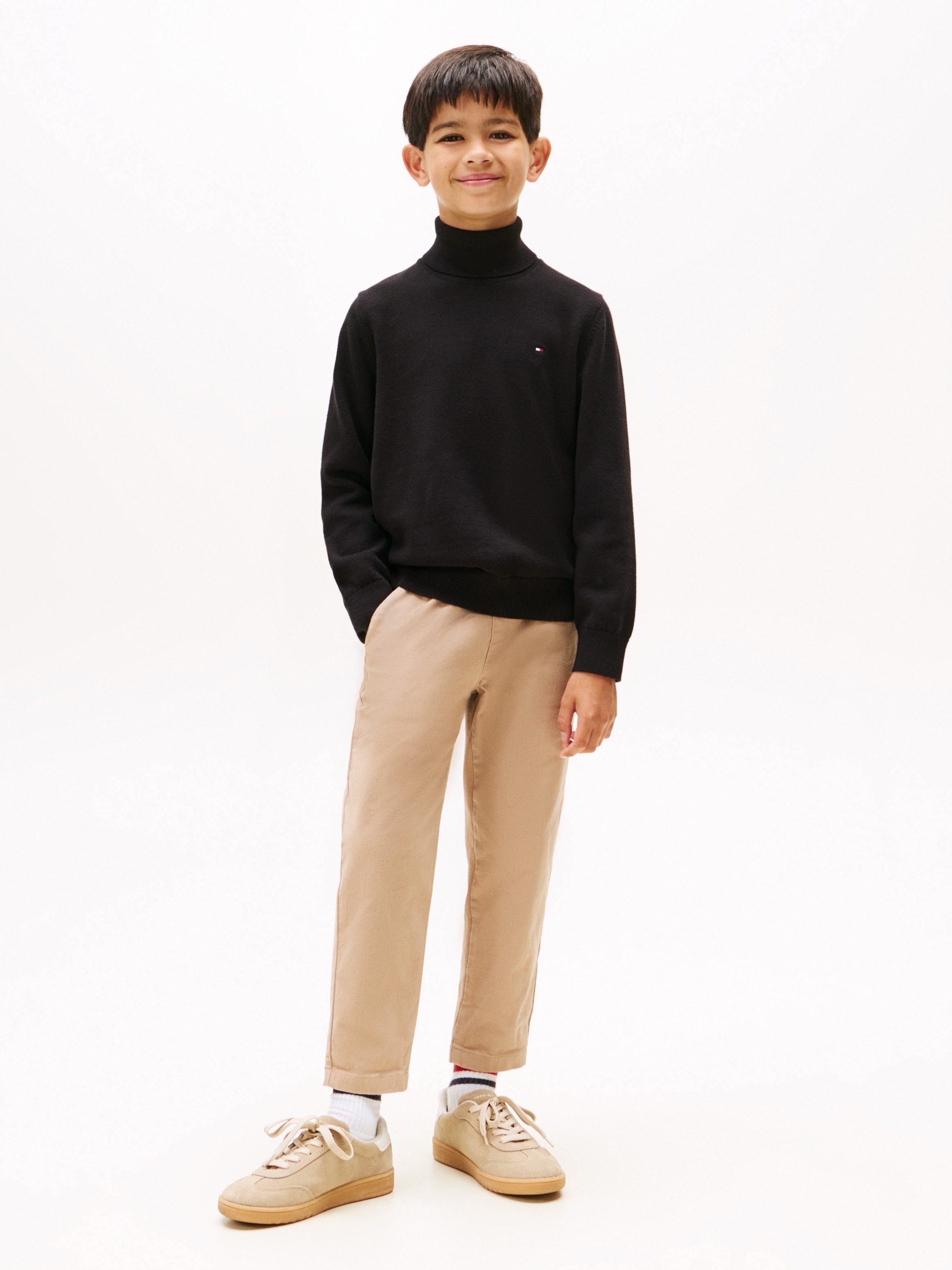 Tommy Hilfiger Strickpullover COTTON TURTLE NECK SWEATER Kinder bis 16 Jahre