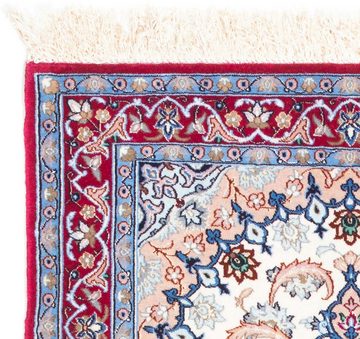 Orientteppich Perser - Isfahan - Premium - 100 x 71 cm - beige, morgenland, rechteckig, Höhe: 6 mm, Wohnzimmer, Handgeknüpft, Einzelstück mit Zertifikat