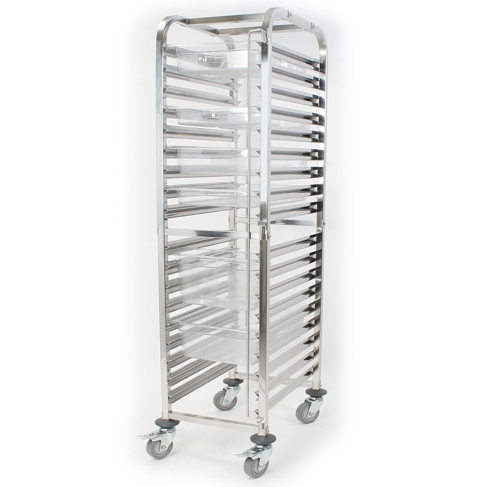 BRB-Lagertechnik Transportwagen Transportwagen für 18 GN-Behälter 1/1, BxTxH 380x550x1735 mm