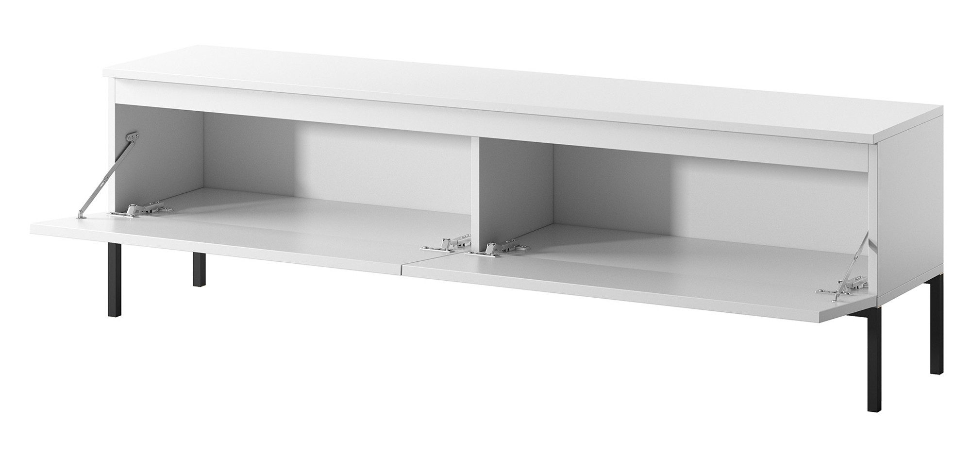 Selsey TV-Schrank BEMMI 2-türig mit Metallgestell, grifflos