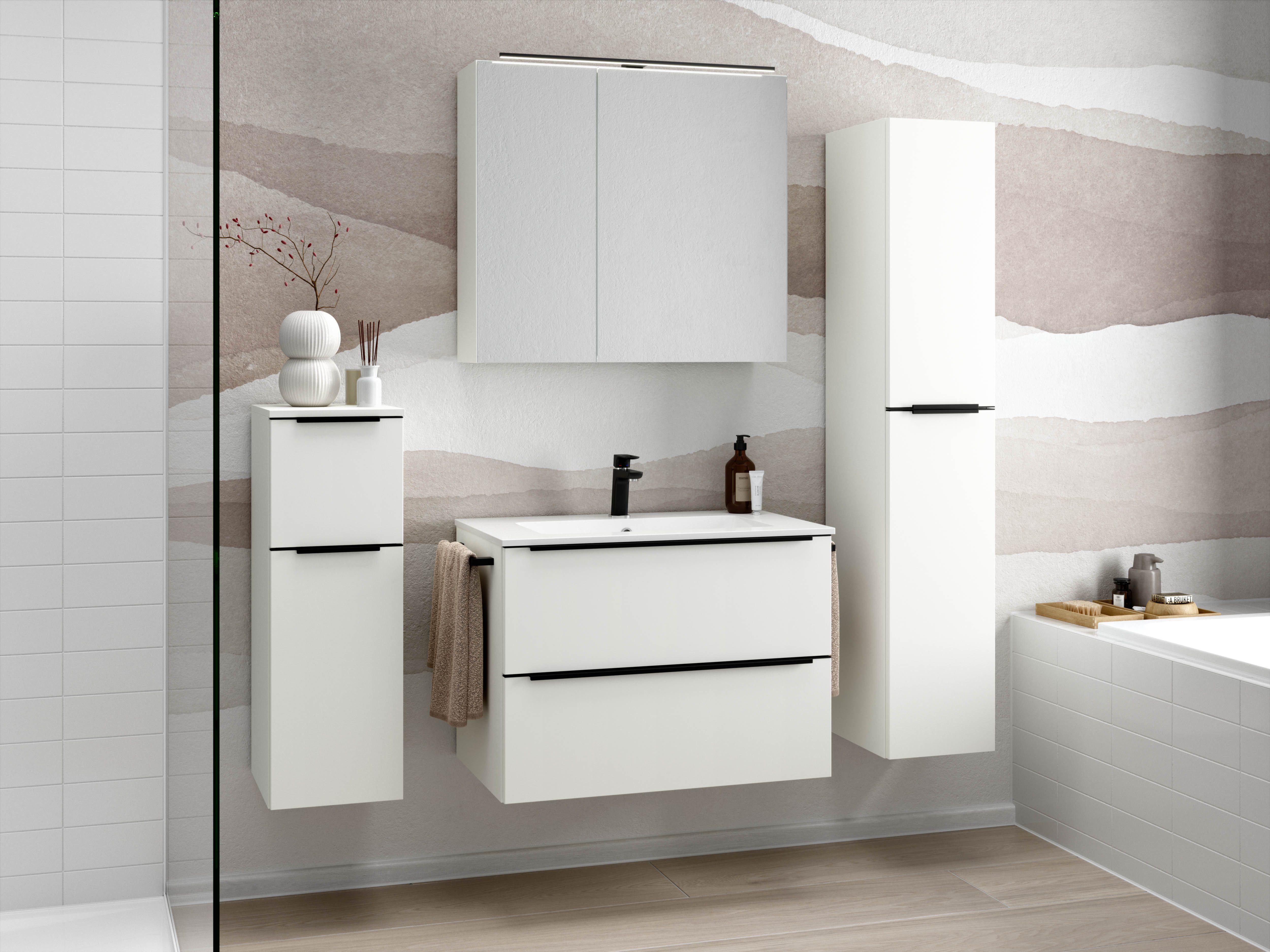 nobilia® Badmöbel-Set Levere, (2-St., vormontiert, mit günstig online kaufen