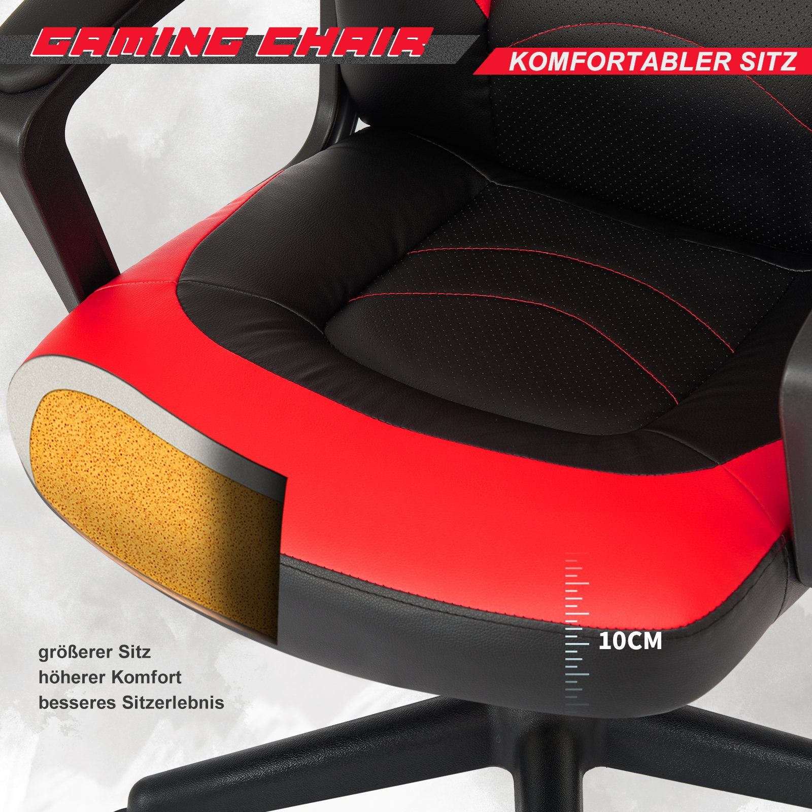 rot Intimate Office Gaming Home WM Bürostuhl,Computerstuhl Chair Heart