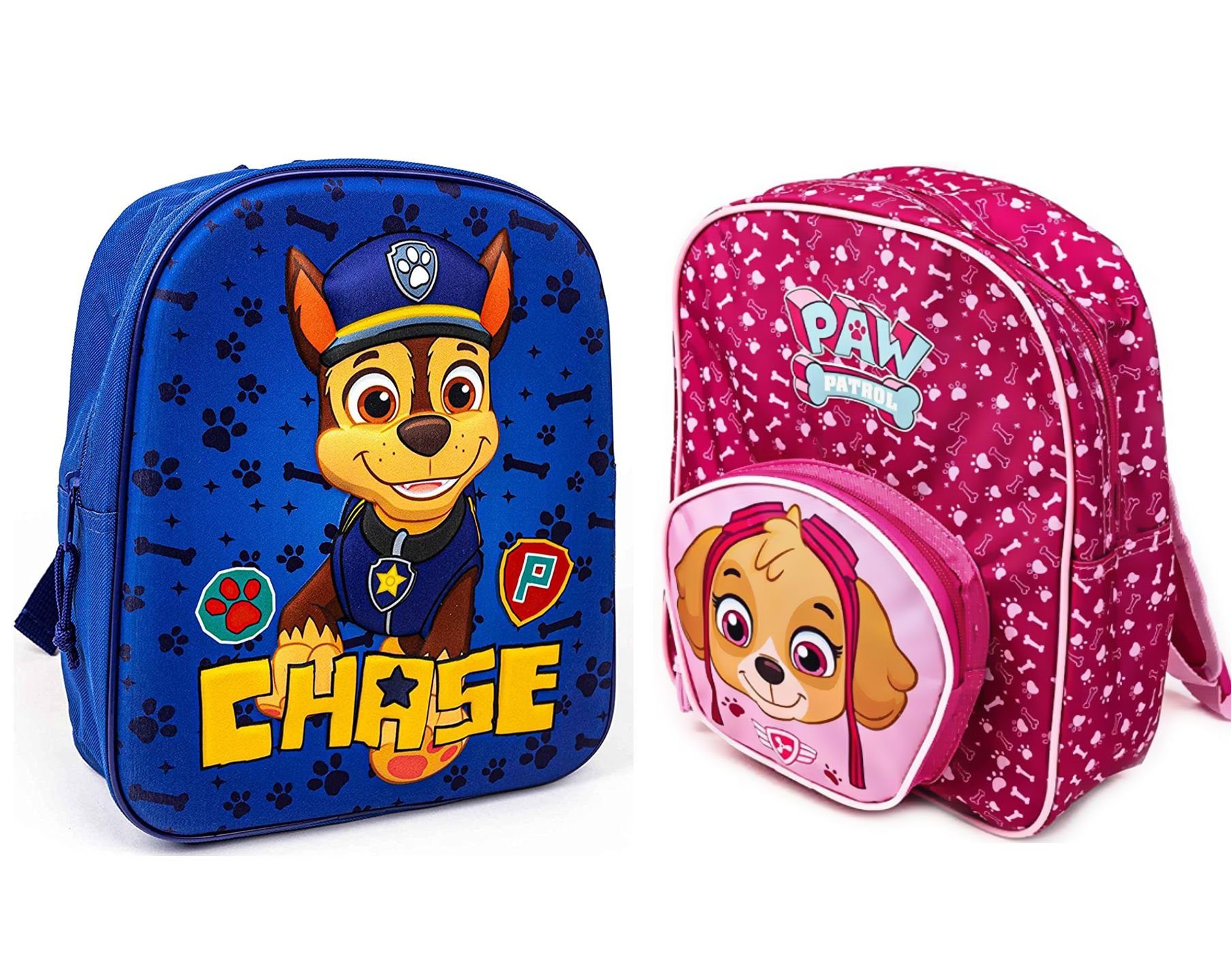 PAW PATROL Kinderrucksack PAW PATROL Kinderrucksack 3D Jungen und Mädchen für Kita Schule blau und pink