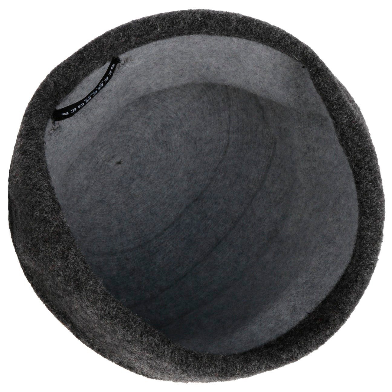 Seeberger Strickmütze (1-St) Wollmütze mit Umschlag grau