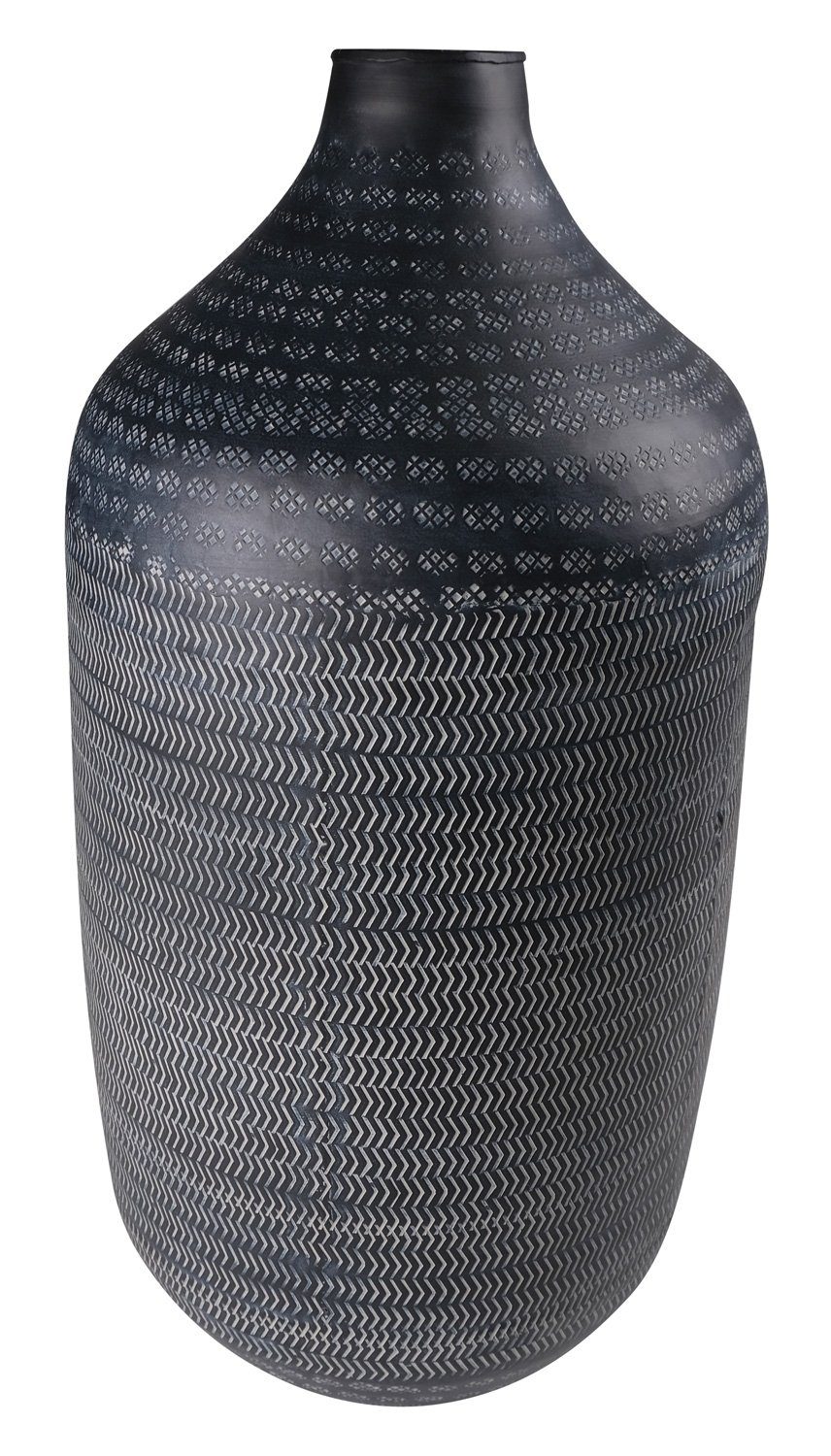 Dekovase CARISTAS, Vase, Schwarz, Metall, H 45 cm (1 St)