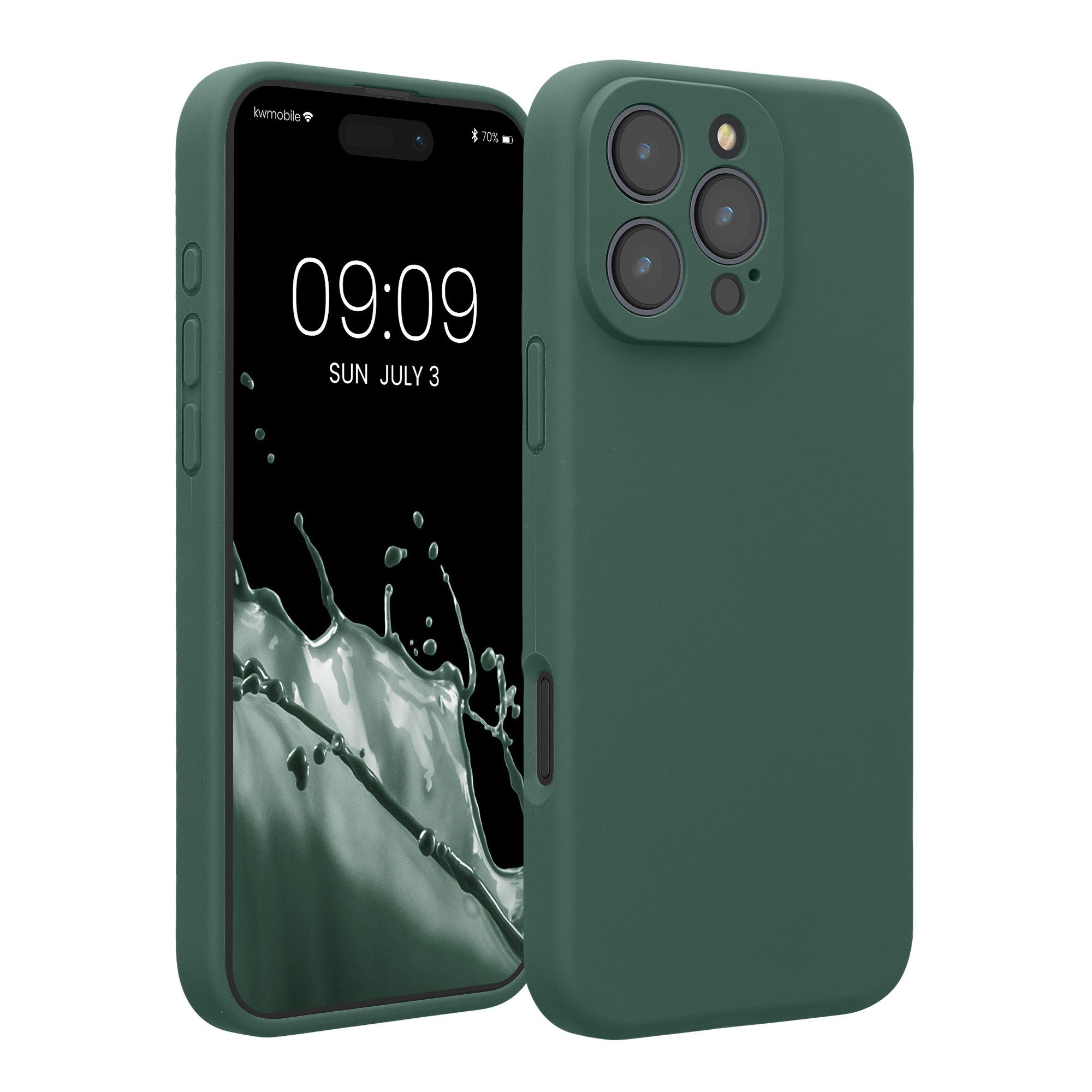 kwmobile Smartphone-Hülle Handyhülle für Apple iPhone 16 Pro Max Hülle, gummierte Handy Silikon Case - Schutzhülle Cover