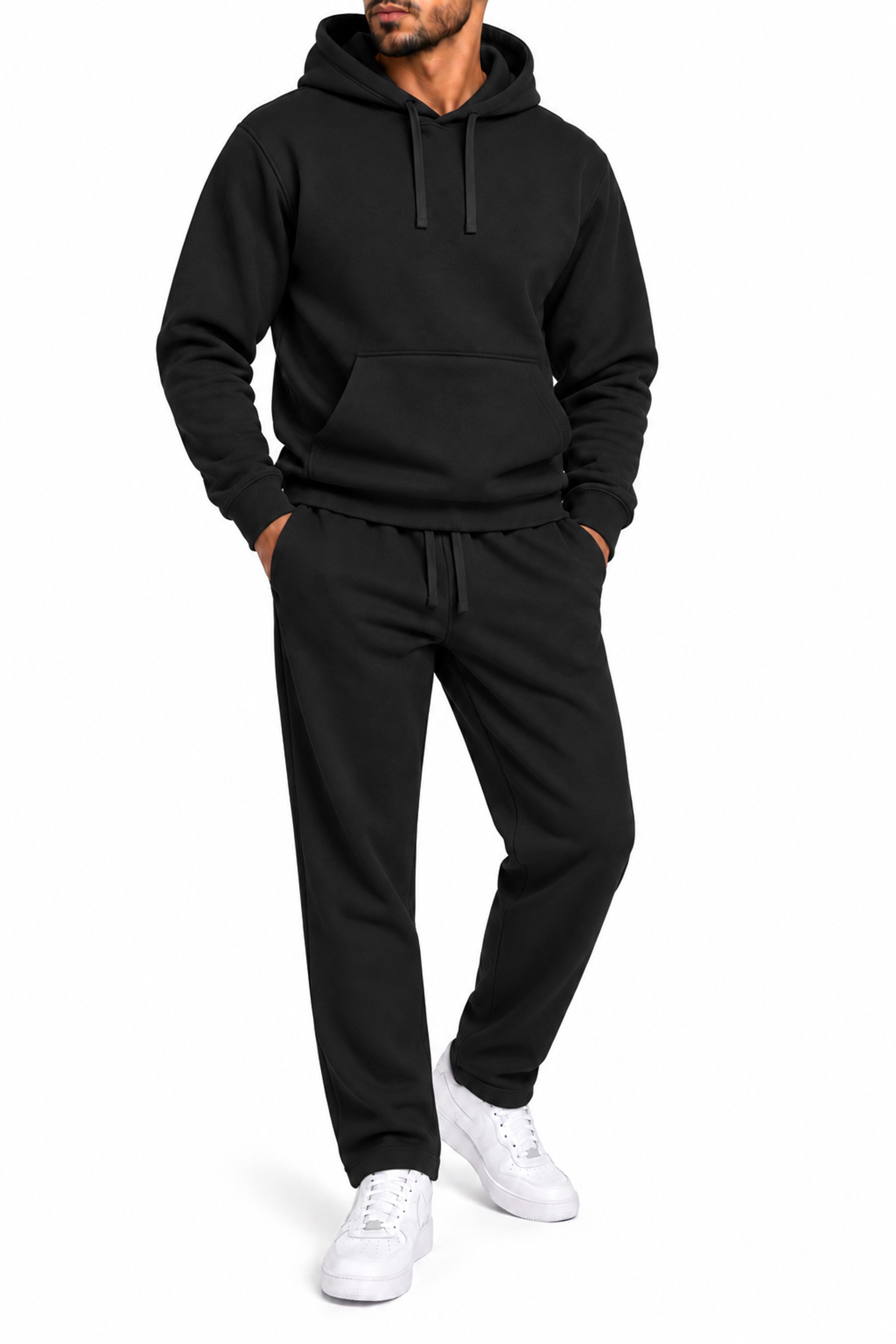 Banco Freizeitanzug Herren 2- teilig Trainingsanzug- Hoodie mit Kapuze und Sweatpant, zweiteilig mit Hoodie, Jogginghose, Kordelzug und Seitentaschen