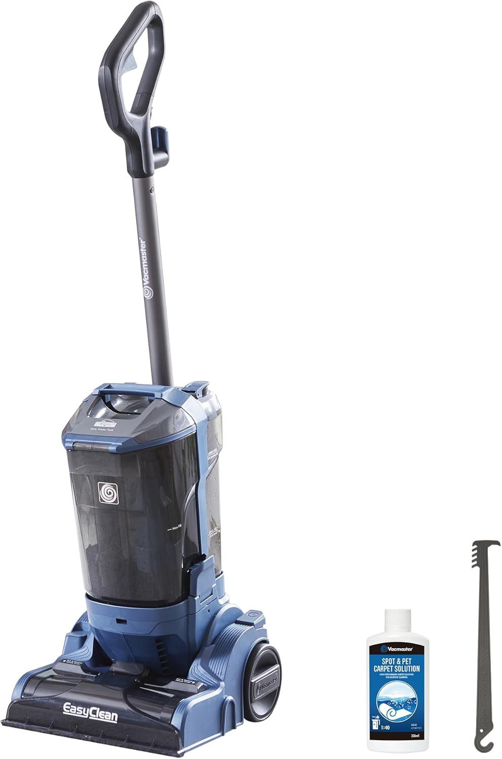 Vacmaster Teppichreinigungsgerät mit Doppelbürstenwalzen, Leistungsstarker 750 W-Motor, 750 W, ideal für Teppiche, Treppen, Polster & Tierhaare