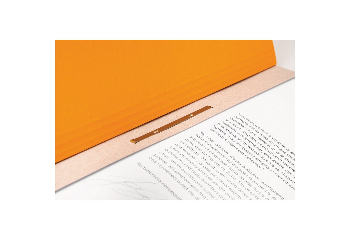 Thumbnail - Falken Hefter Ösenhefter A4 250g Amts- /Behördenheftung orange, voller Deckel