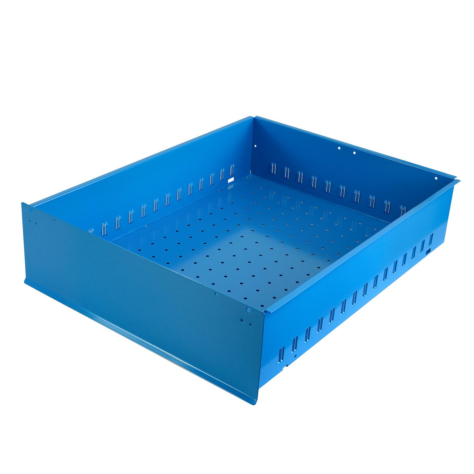 PROREGAL® Schublade Schublade mit Griffleiste, Blendenhöhe 15cm, HxBxT 13x45x61cm, Blau