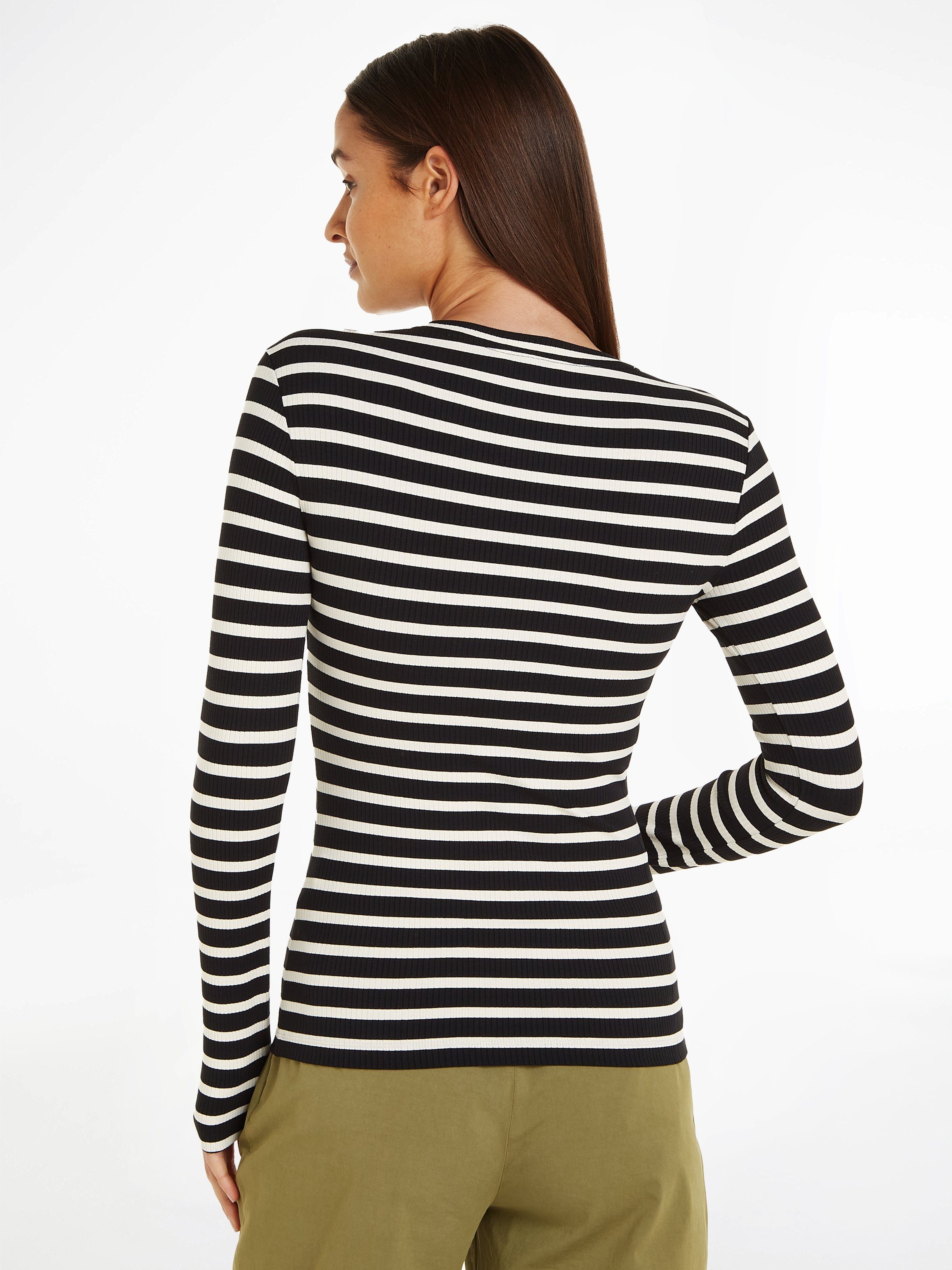 Tommy Hilfiger Langarmshirt SLIM 5X2 RIB günstig online kaufen
