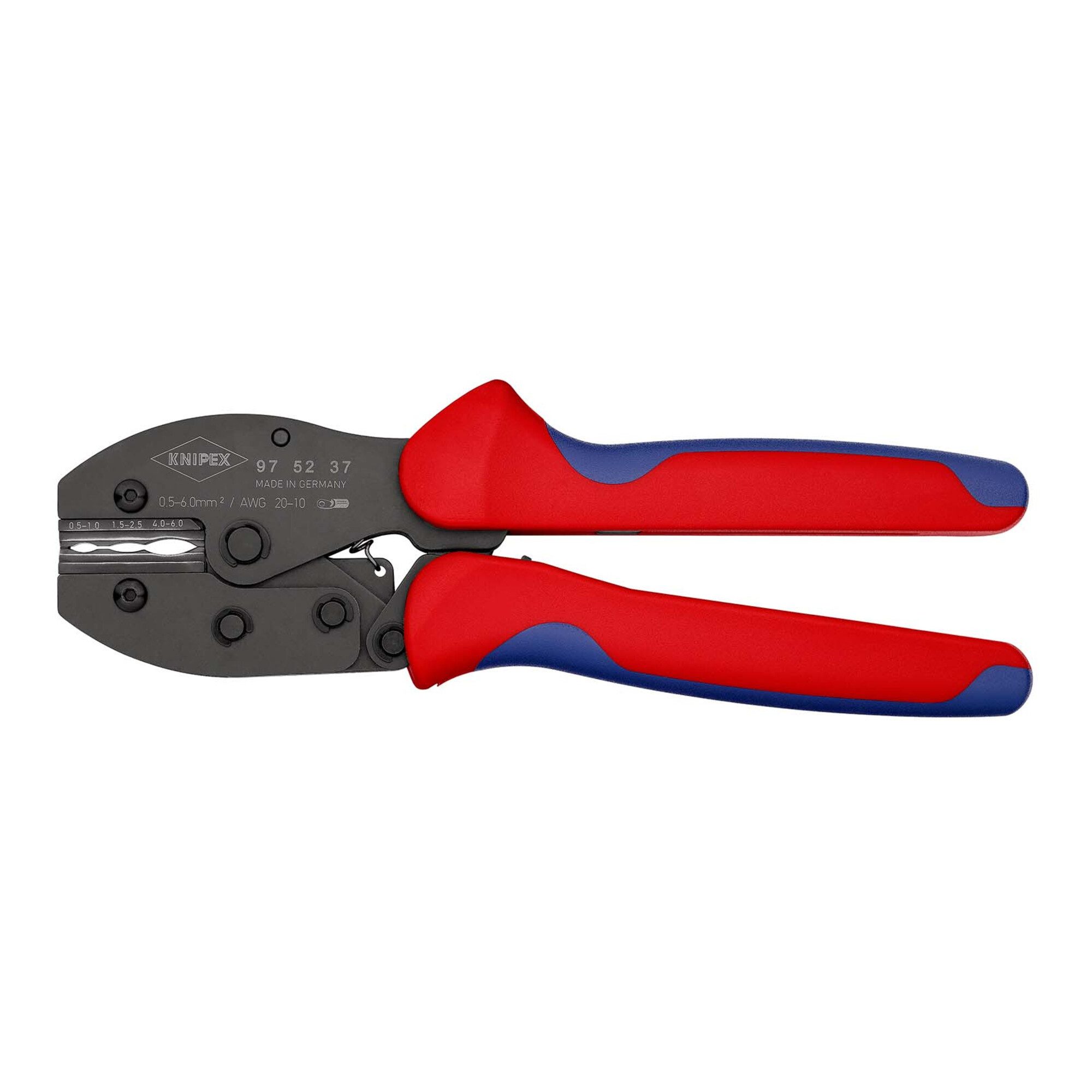 Knipex Crimpzange KNIPEX 97 52 37 PreciForce® Crimpzange mit Mehrkomponenten-Hüllen brün