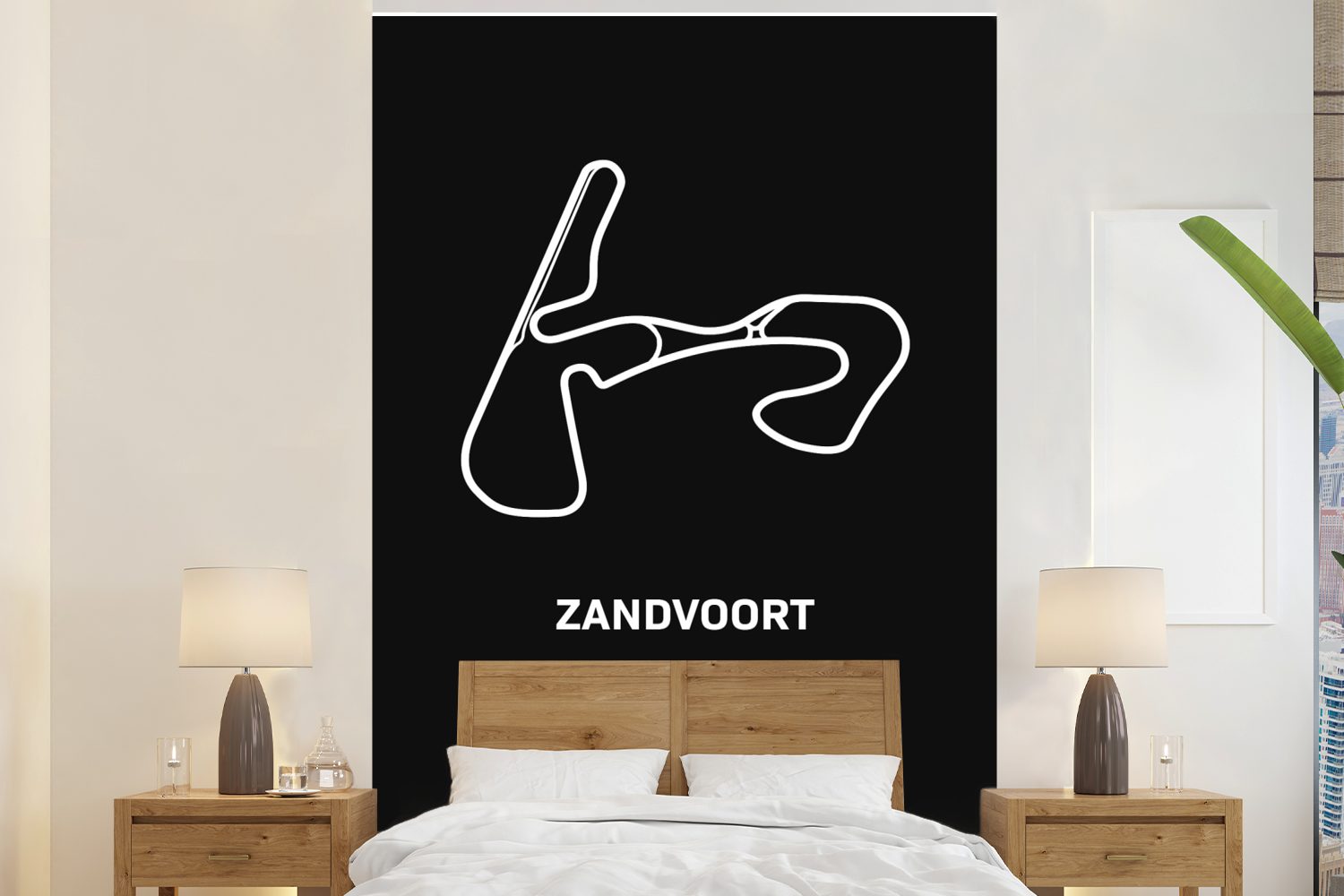 Formel - Wandtapete St), Zandvoort bedruckt, Fototapete Montagefertig Rennstrecke, Matt, (3 1 MuchoWow für - Wohnzimmer, Tapete Vinyl