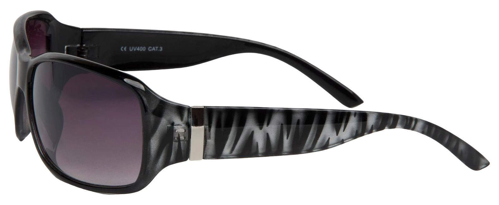 styleBREAKER Sonnenbrille Sonnenbrille Schmetterlingsform mit Streifen günstig online kaufen