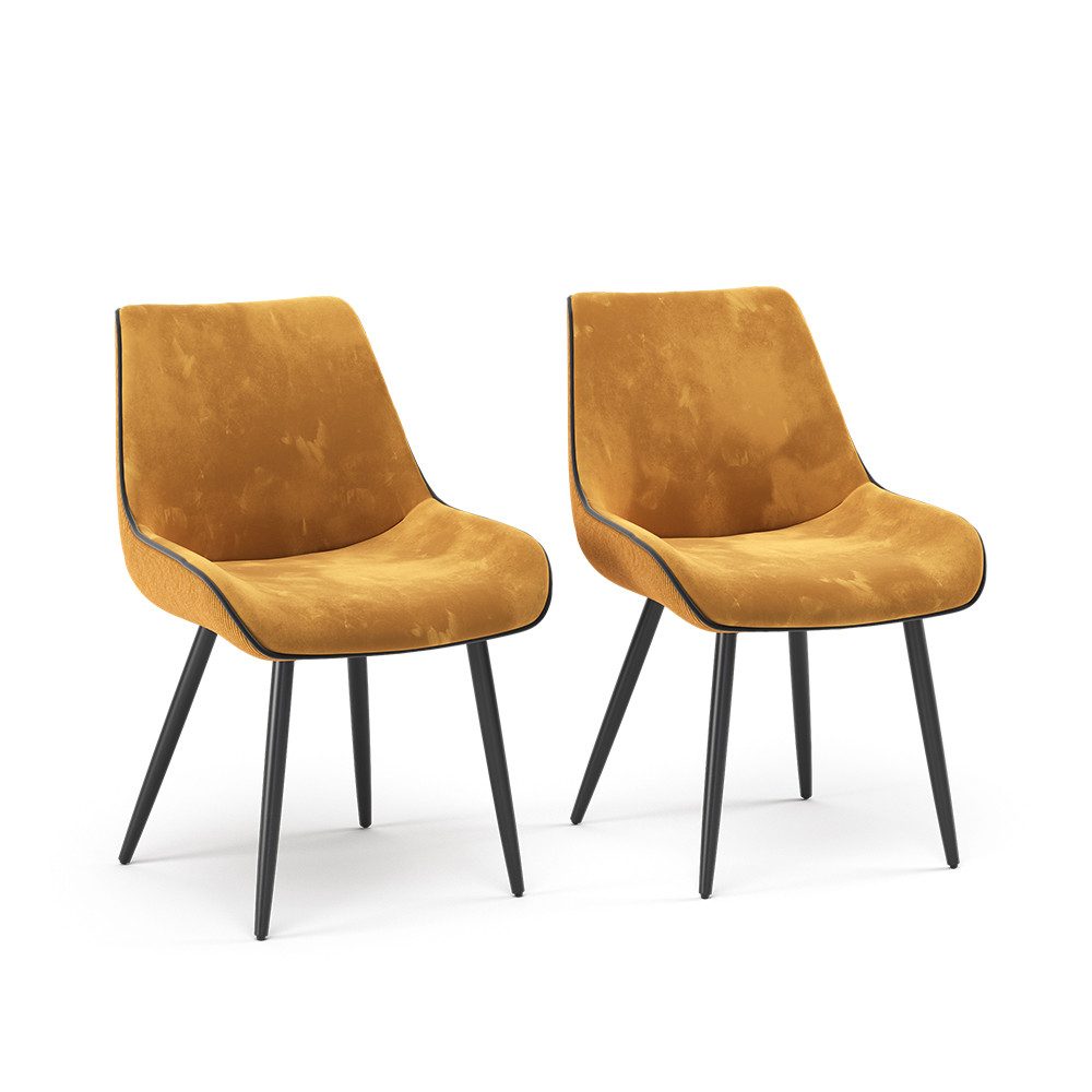Esszimmerstuhl Eleganza, Gelb, 2er Set