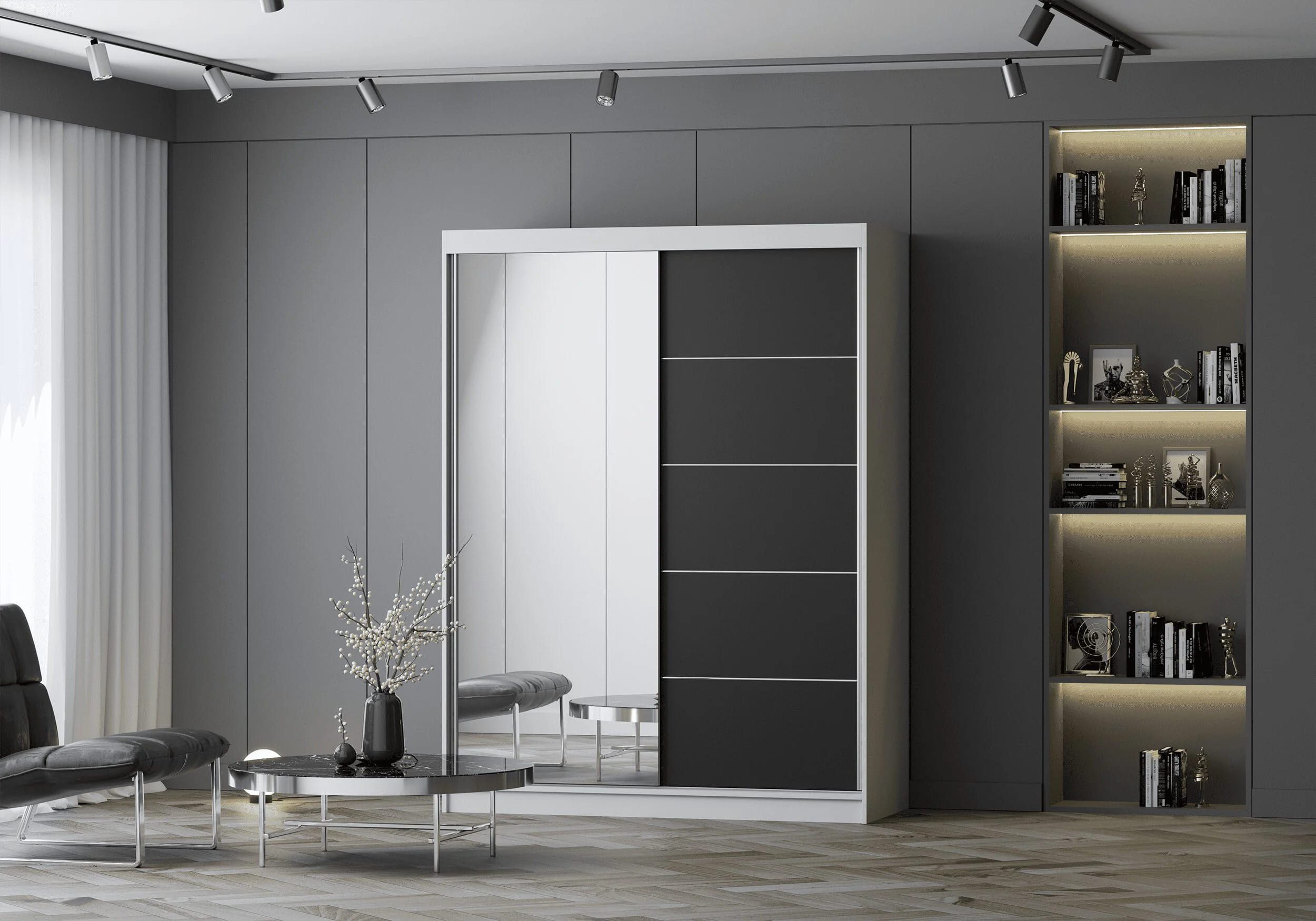 MOEBLO Kleiderschrank LARA 05 (mit Spiegel günstig online kaufen