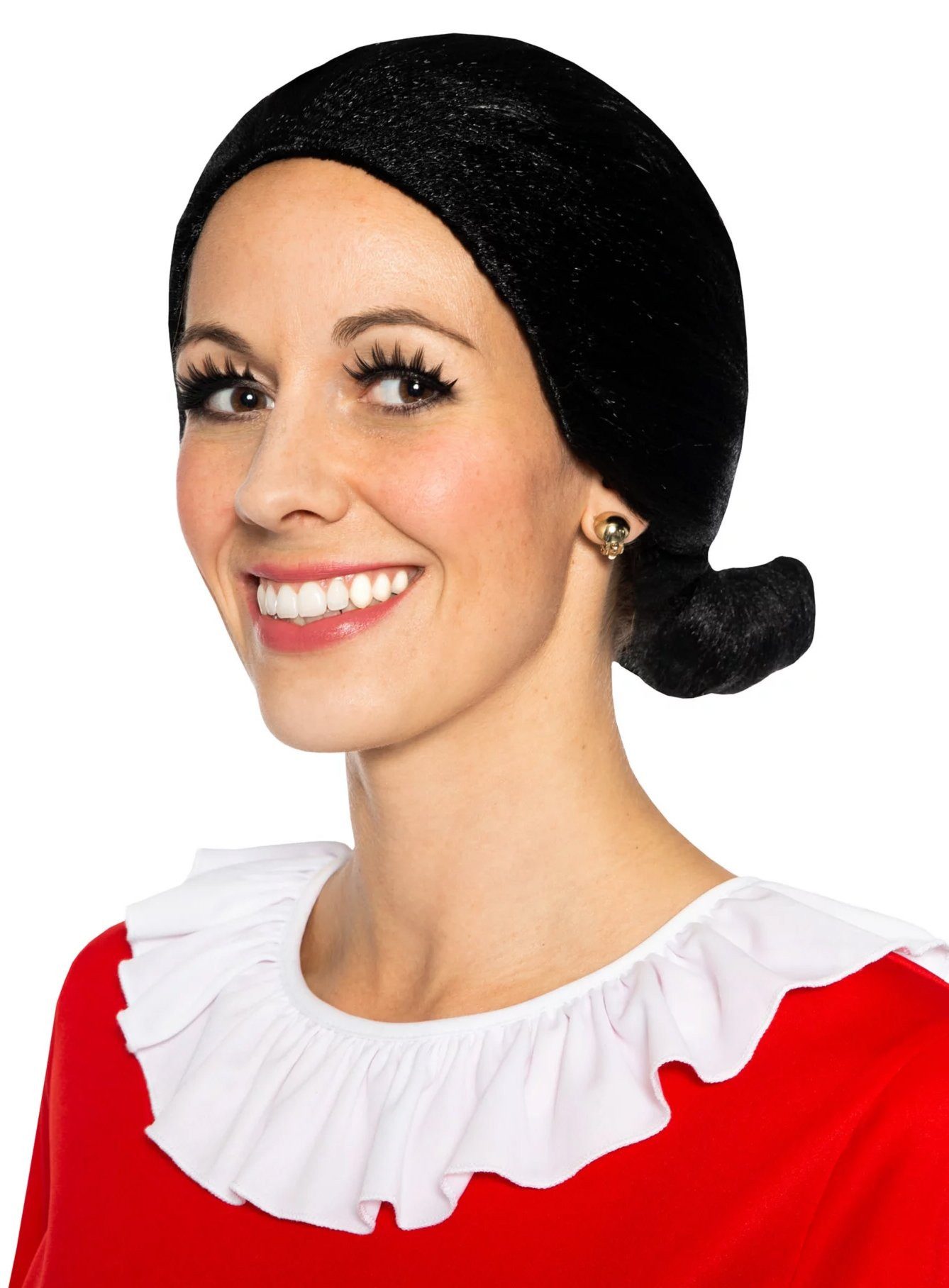 Maskworld Kostüm-Perücke Popeye – Olivia Öl Perücke - Kostüm Perücke für Fa, Lizenzierte Perücke der Freundin von Popeye
