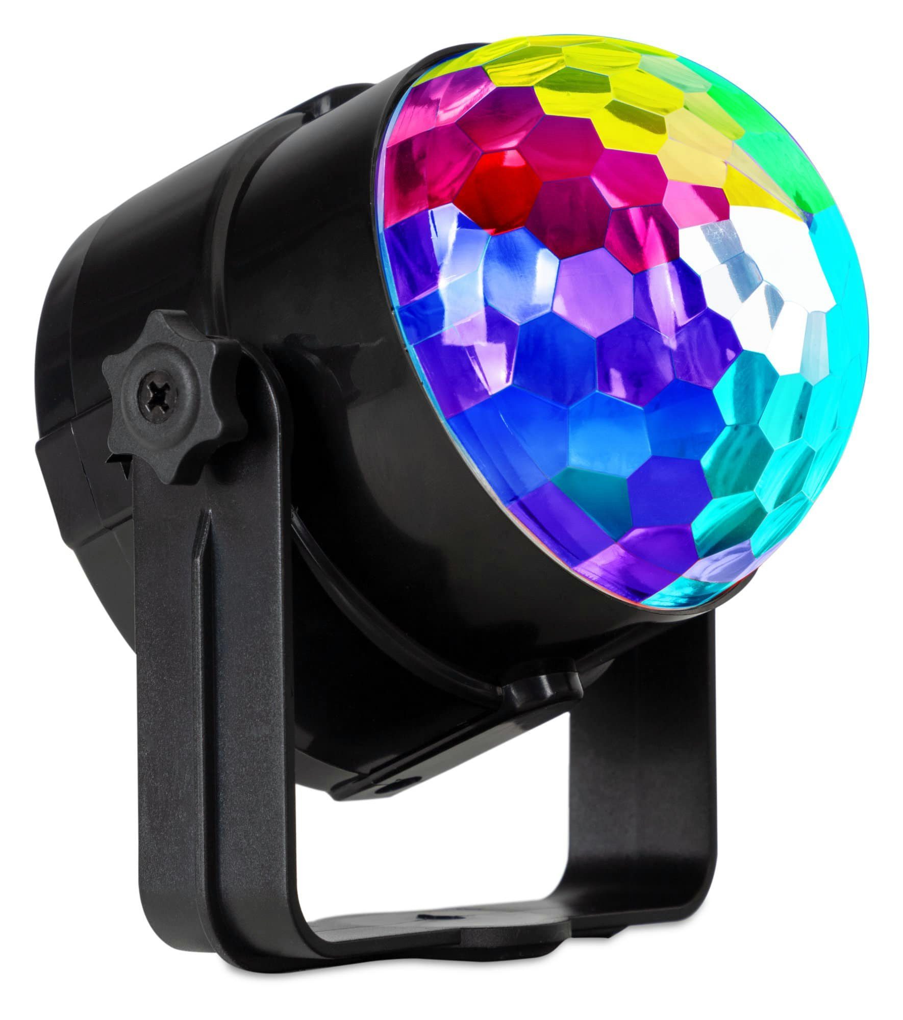 Discokugel für mobile Discolicht fest PBM-5 Bar, Mini-Party-Ball, Showlite DJs LED kleine Party, LED integriert, Farbwechsler,