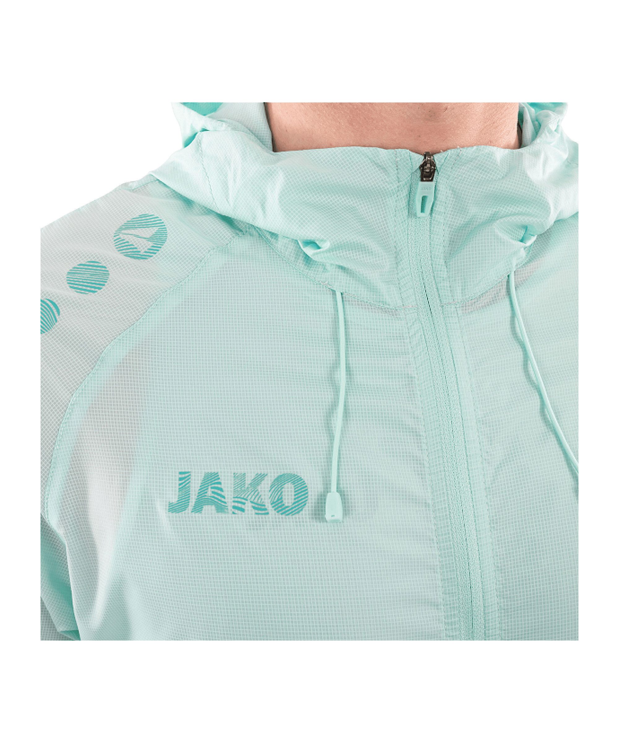 Jako Allwetterjacke Flow Lightweight Jacke (1-St) Kapuze_Kordelzug