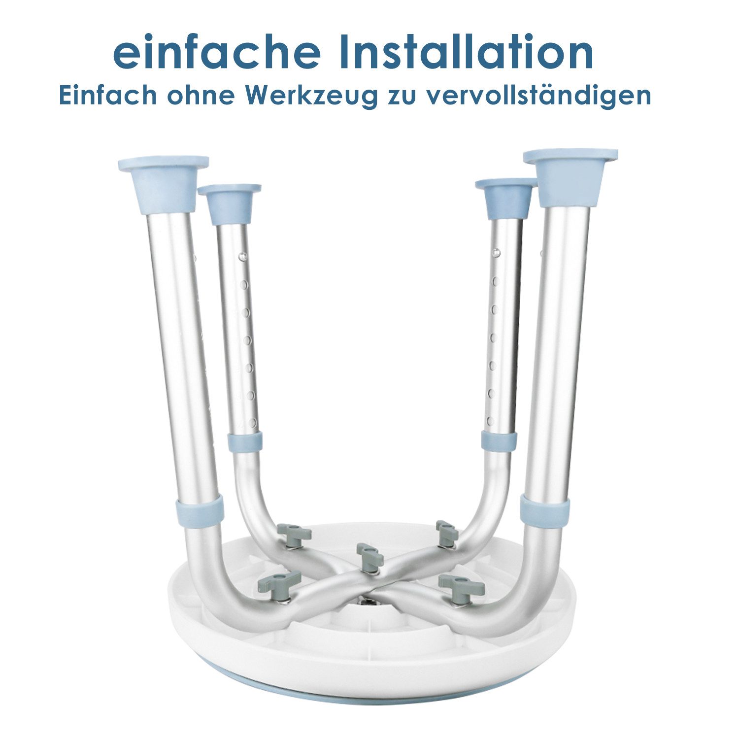 Clanmacy Duschhocker Badhocker Höhenverstellbarer Duschstuhl Für ältere Menschen geeignet