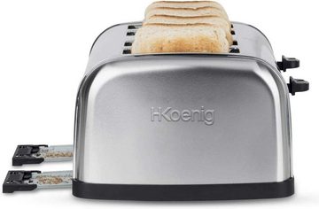 H.Koenig Toaster TOS14 für 4 Scheiben Toast, 1500 W