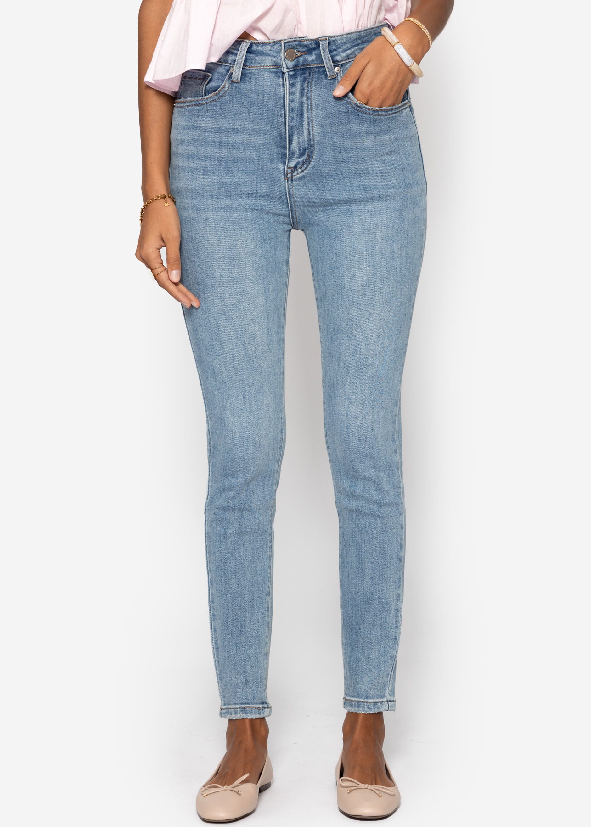 SASSYCLASSY 5-Pocket-Jeans High Waist Skinny Jeans günstig online kaufen