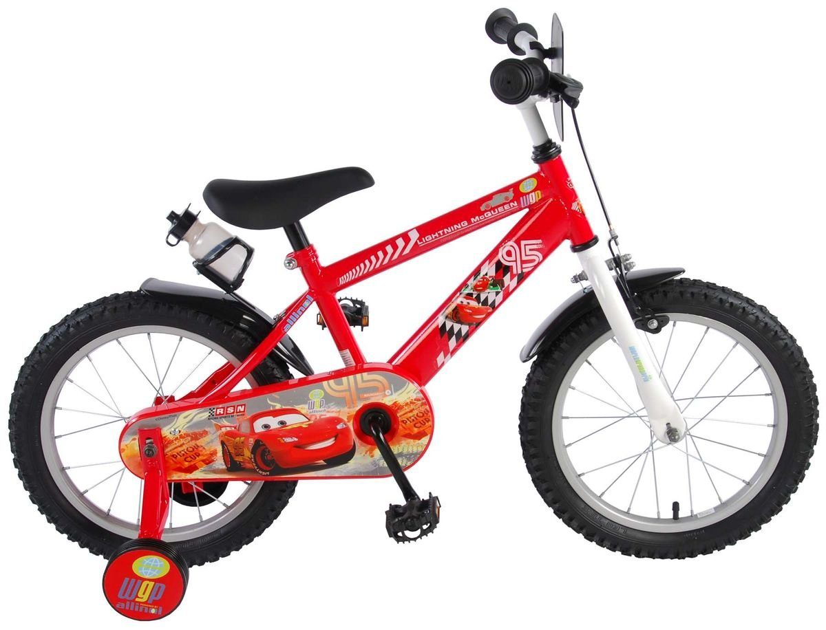 Fahrrad 14 Kinderfahrrad CARS Rücktritt, Zoll Kinderfahrrad Rad Gang, Mcqueen Stützräder, Trinkflasche Bike Kinder Volare 1 11448-CH-NL,