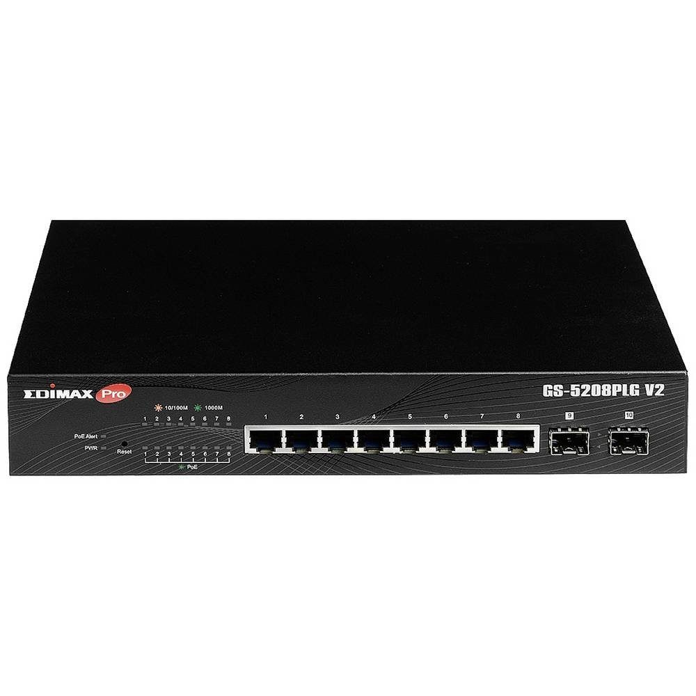 Edimax 10- Port Gigabit PoE+ mit 2 SFP Slots Web Smart Netzwerk-Switch