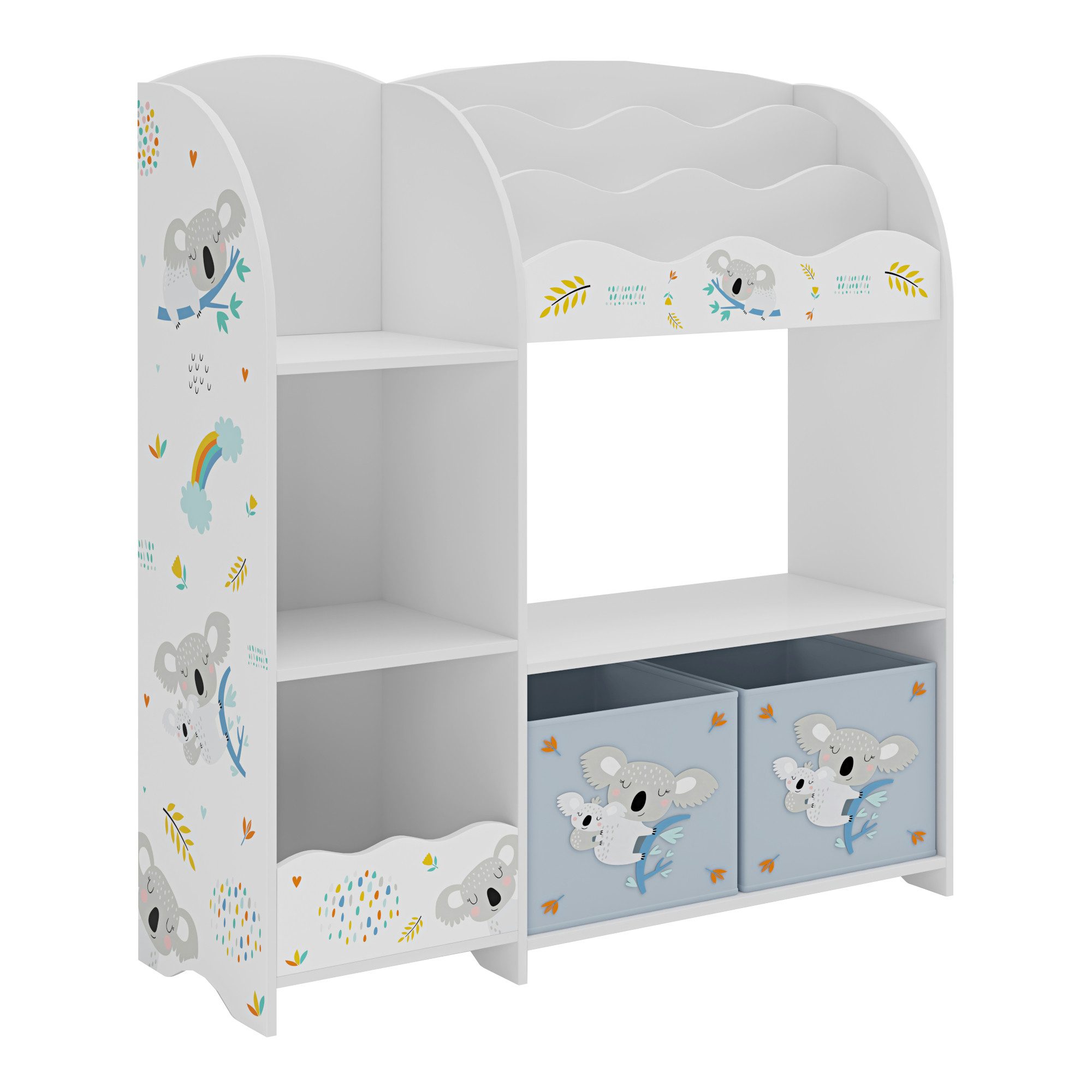 en.casa Kinderregal, »Lysekil« 100 x 93 x 30 cm mit Koala Motiv günstig online kaufen