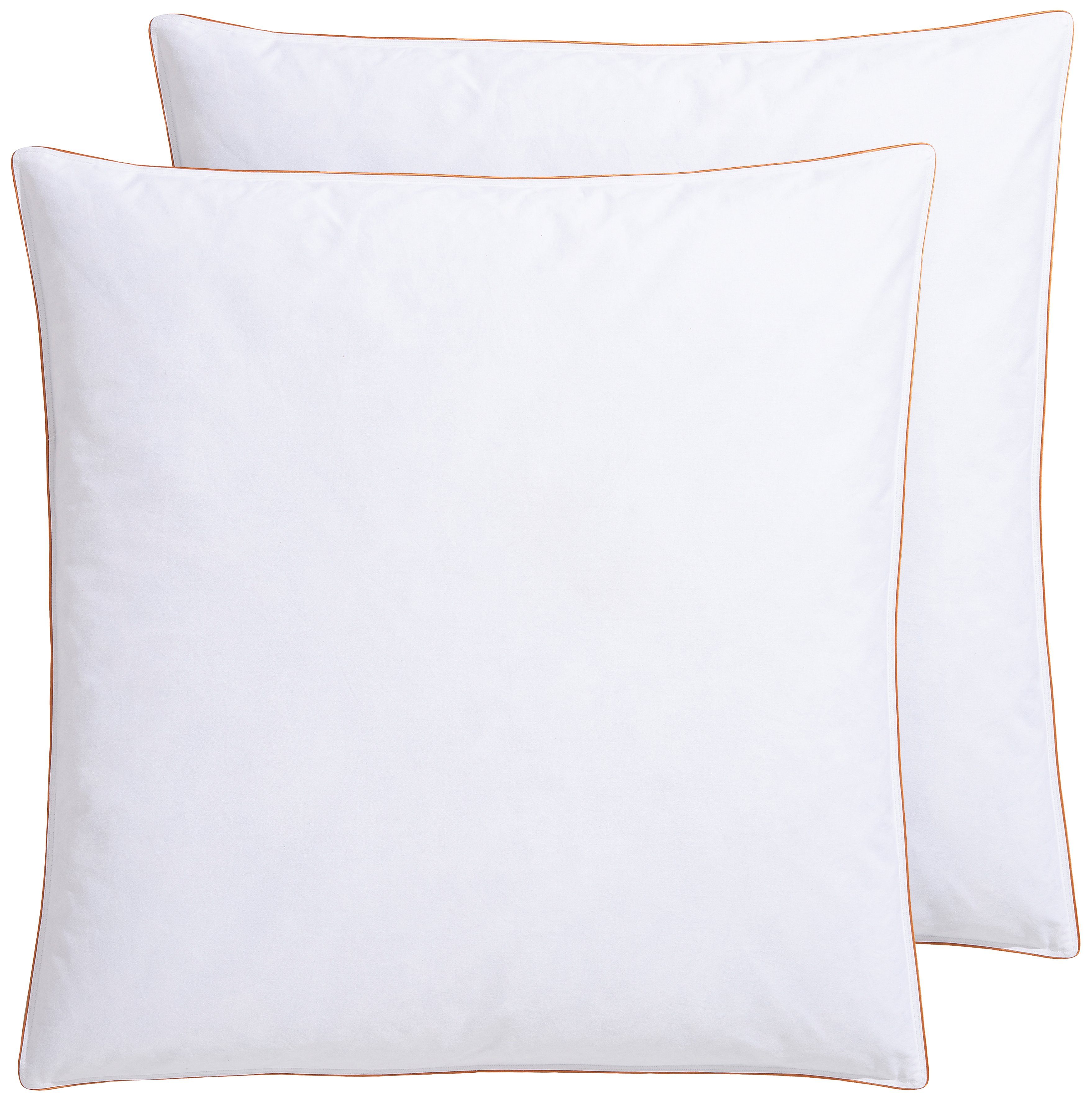 RIBECO Federkissen Kopfkissen Richard, Kissen mit Daunenanteil, in 40x80 oder 80x80 cm, Füllung: 90% Federn % 10% Daunen, Bezug: 100% Baumwolle, Seit 105 Jahren überzeugt RIBECO durch Qualität