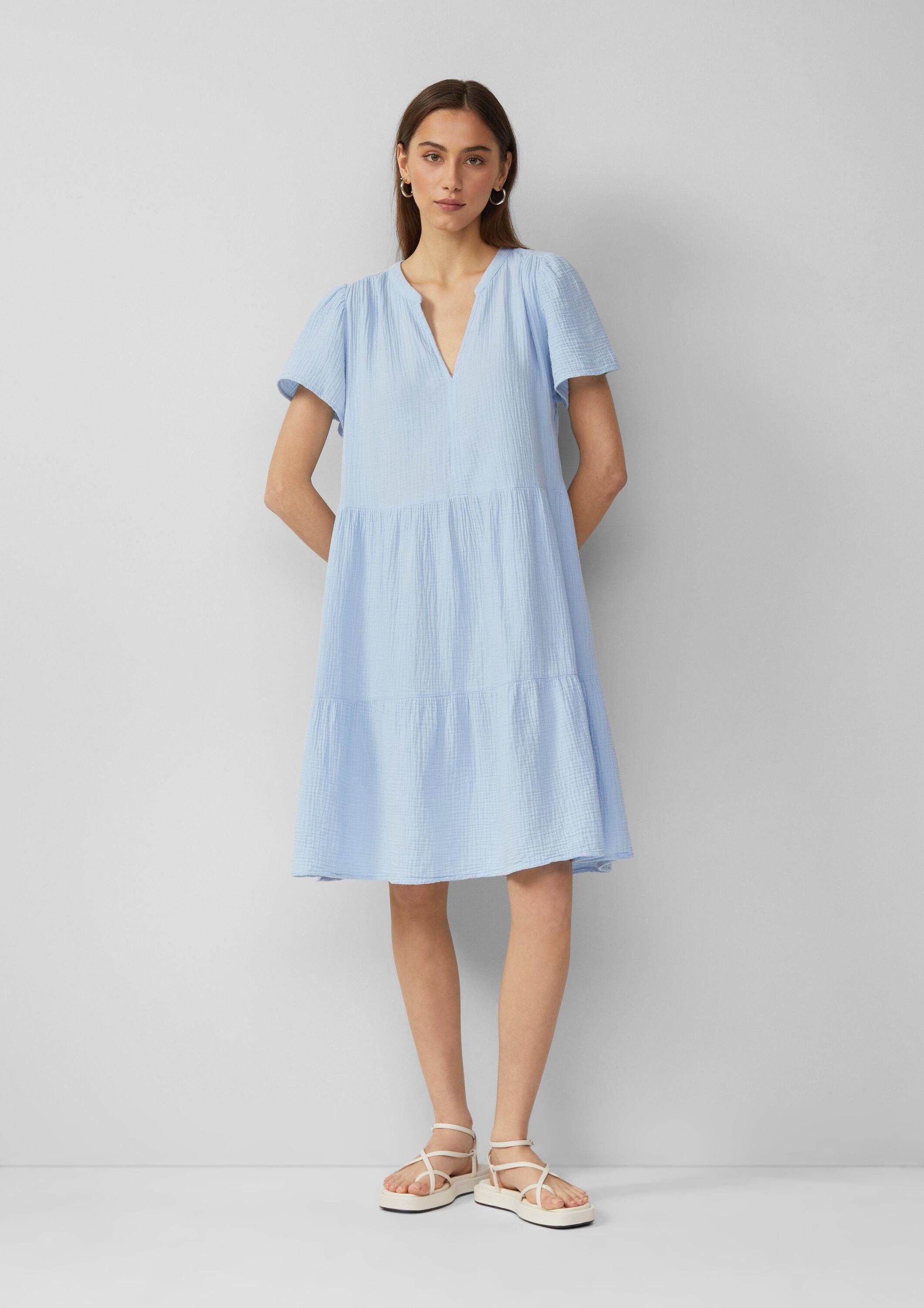 QS Minikleid Kleid Volantkleid aus Musselin günstig online kaufen