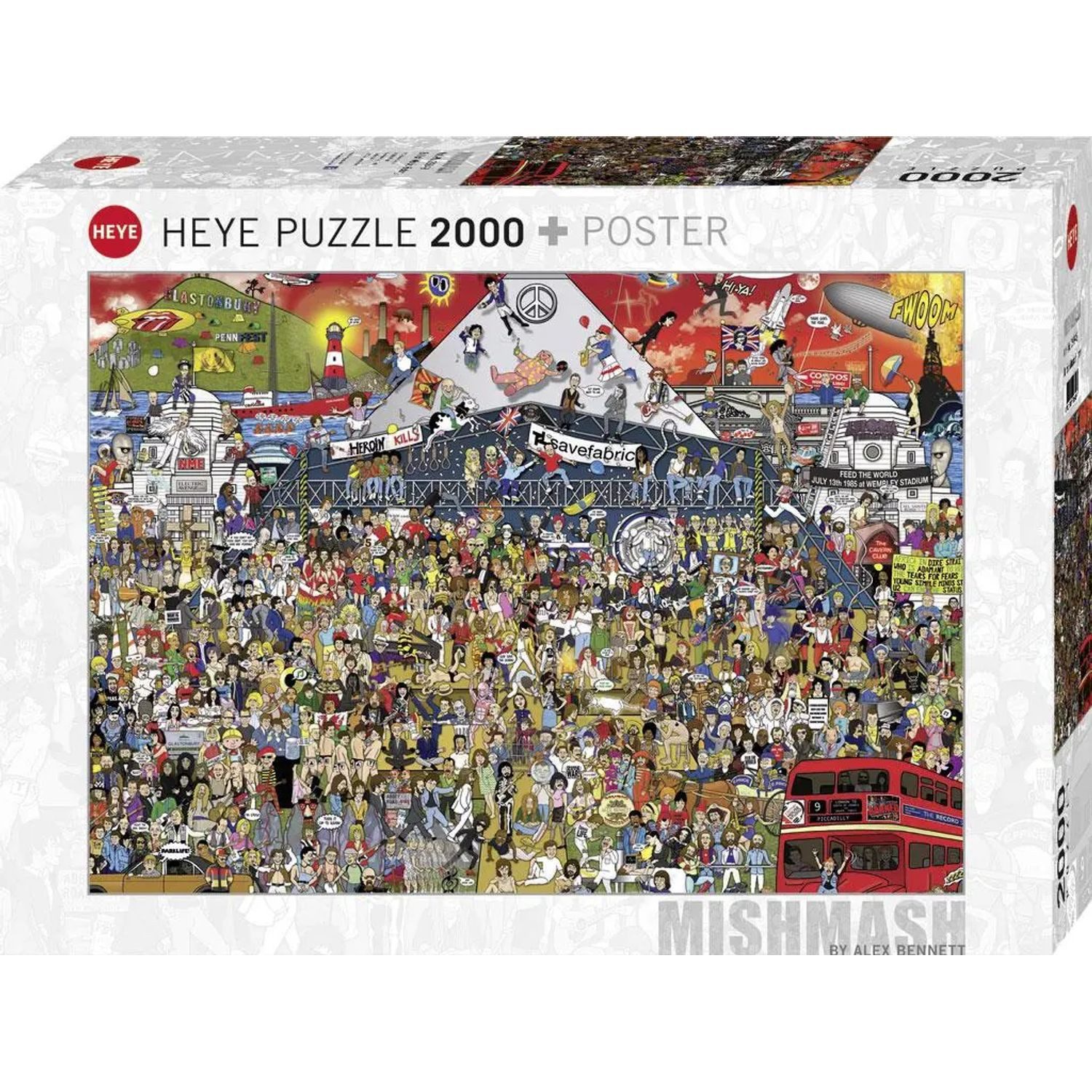 HEYE Puzzle British Music History Puzzle 2000 Teile, 2000 Puzzleteile