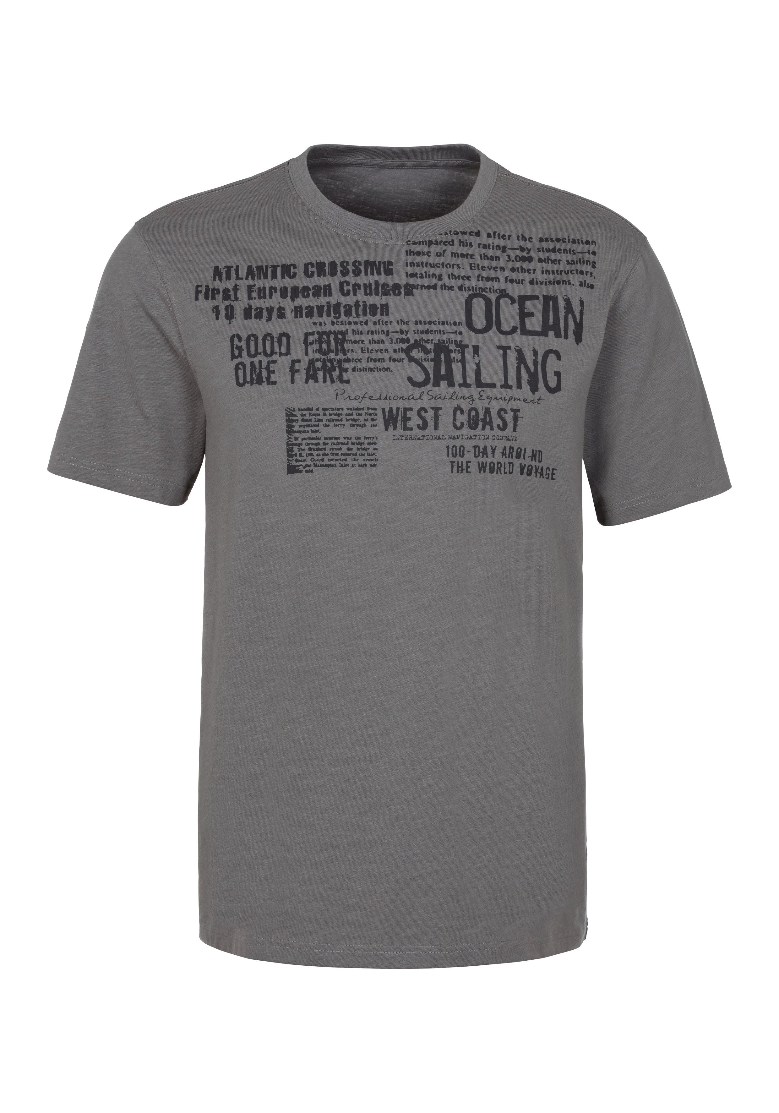 John Devin T-Shirt "mit Print", Regular-Fit, aus Slub-Qualität, mit Print günstig online kaufen