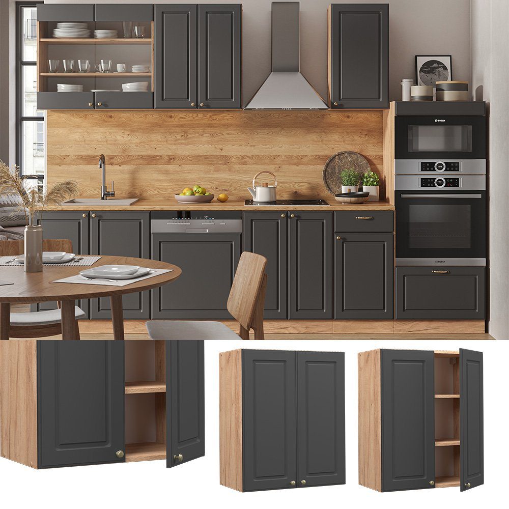 Vicco Hängeschrank Fame-Line, Anthrazit-Gold/Goldkraft Eiche, 60 günstig online kaufen