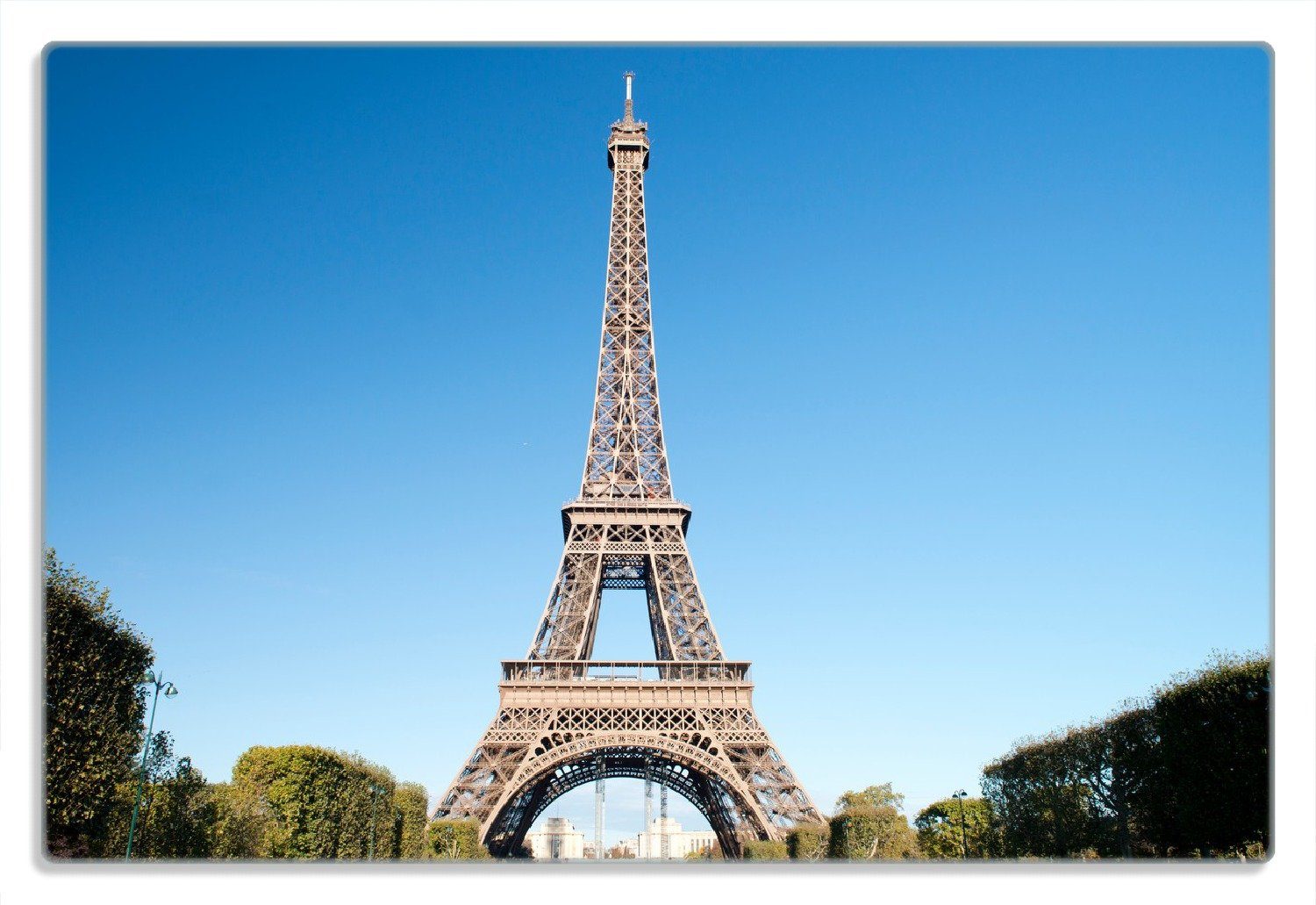 rutschfester 4mm, Eiffelturm Frühstücksbrett Gummifüße 20x30cm (inkl. Paris, Wallario 1-St), in