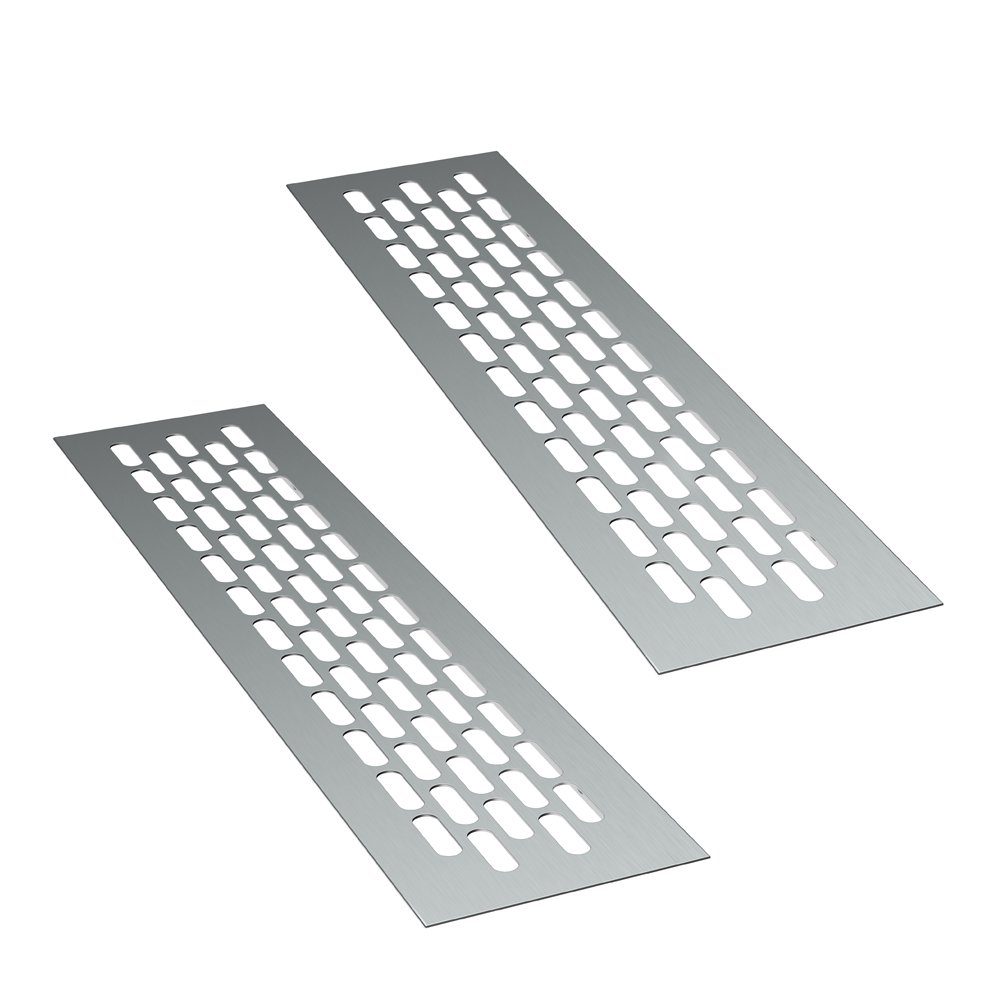 sossai® Lüftungsgitter Aluminium Belüftungsgitter Türgitter im Alu-Design (2 St)