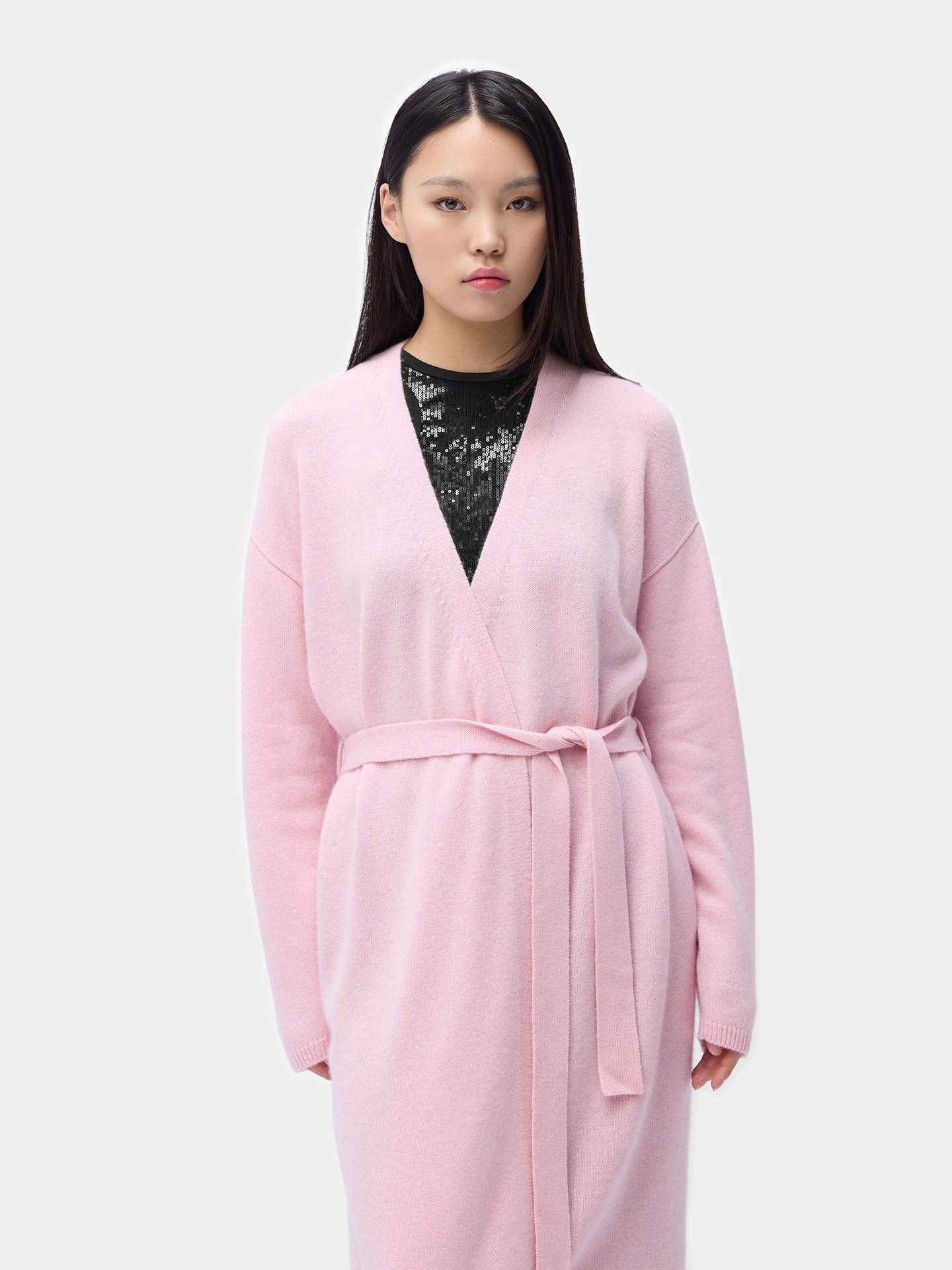 GOBI Cashmere Umstandscardigan Strickjacke aus Kaschmir und Seide mit Polokragen