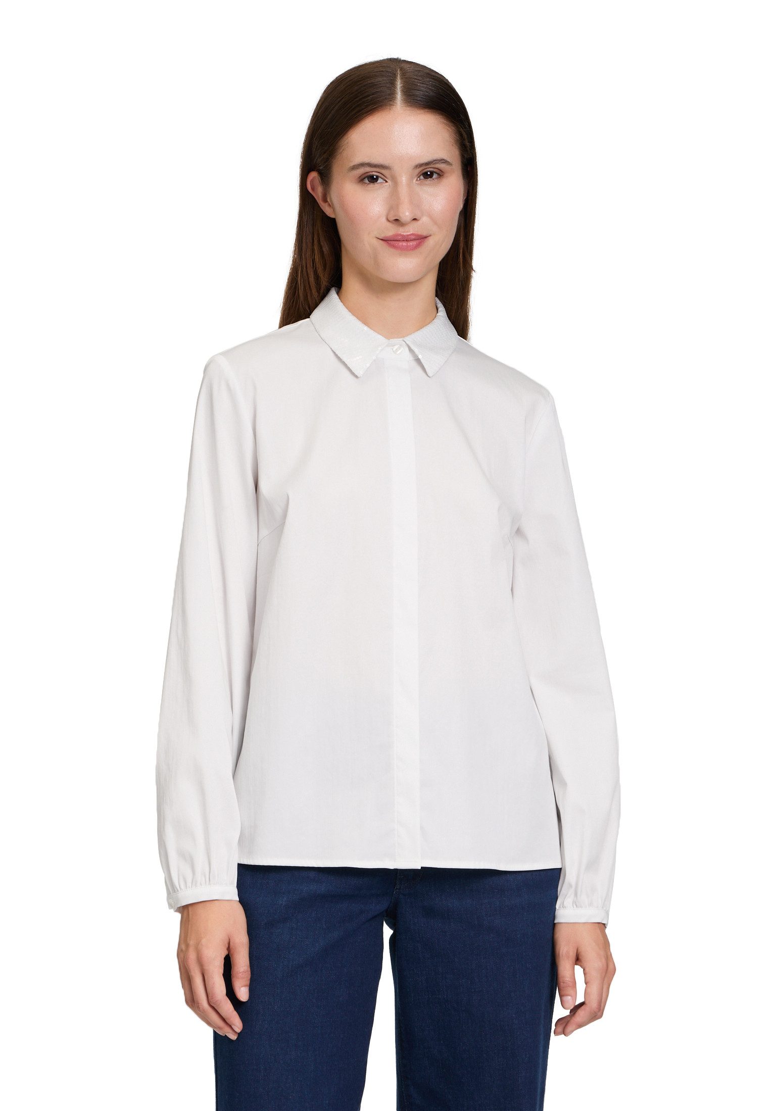 Betty&Co Hemdbluse Damen Hemdbluse mit Pailletten günstig online kaufen