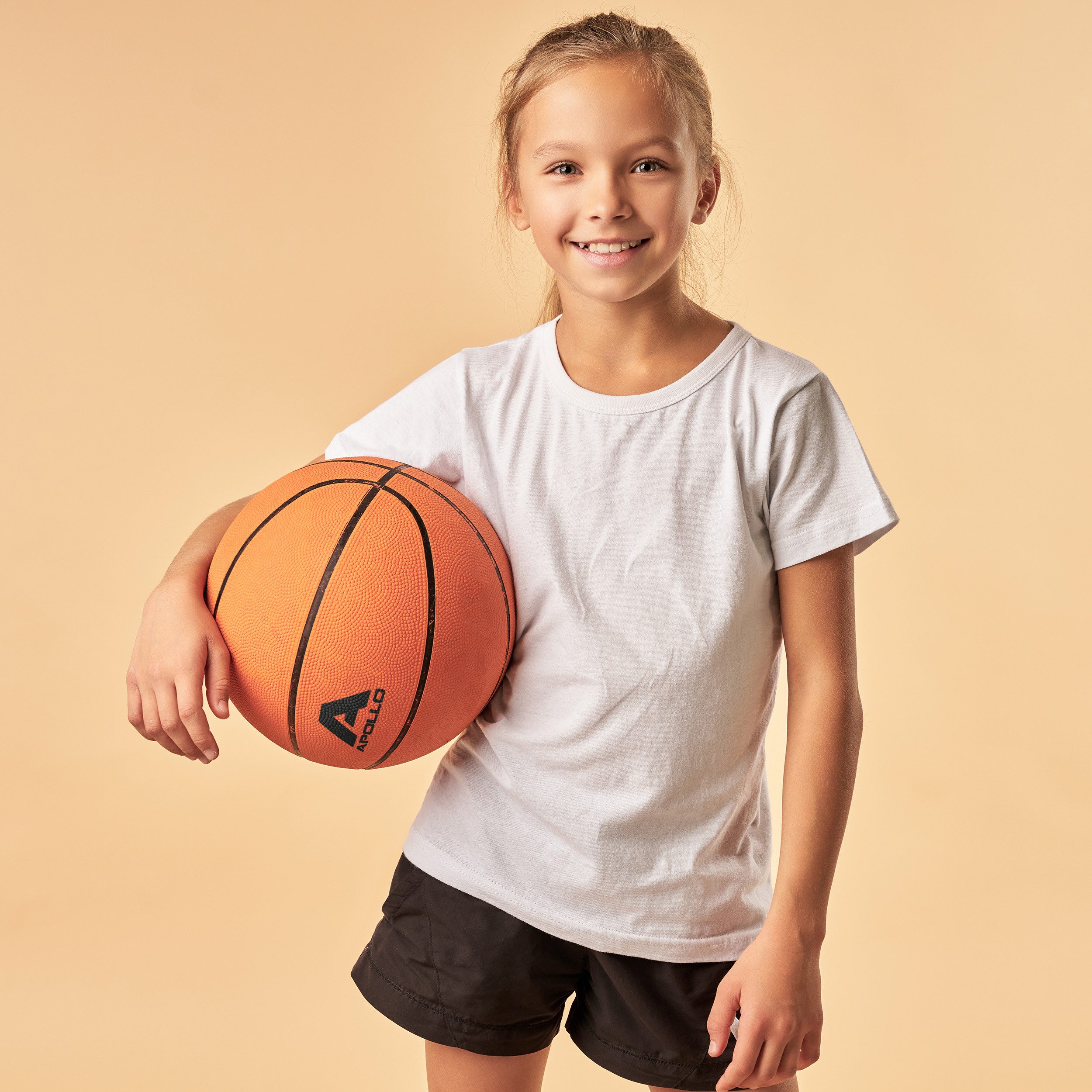 Apollo Basketball Basketball für Indoor und Outdoor - Korbball in Größe 7 - Orange, optimierte Oberfläche