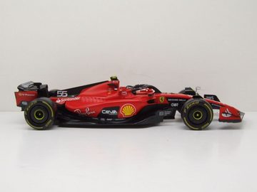 Bburago Modellauto Ferrari SF-23 #55 Formel 1 2023 rot Sainz Modellauto 1:18 Bburago, Maßstab 1:18